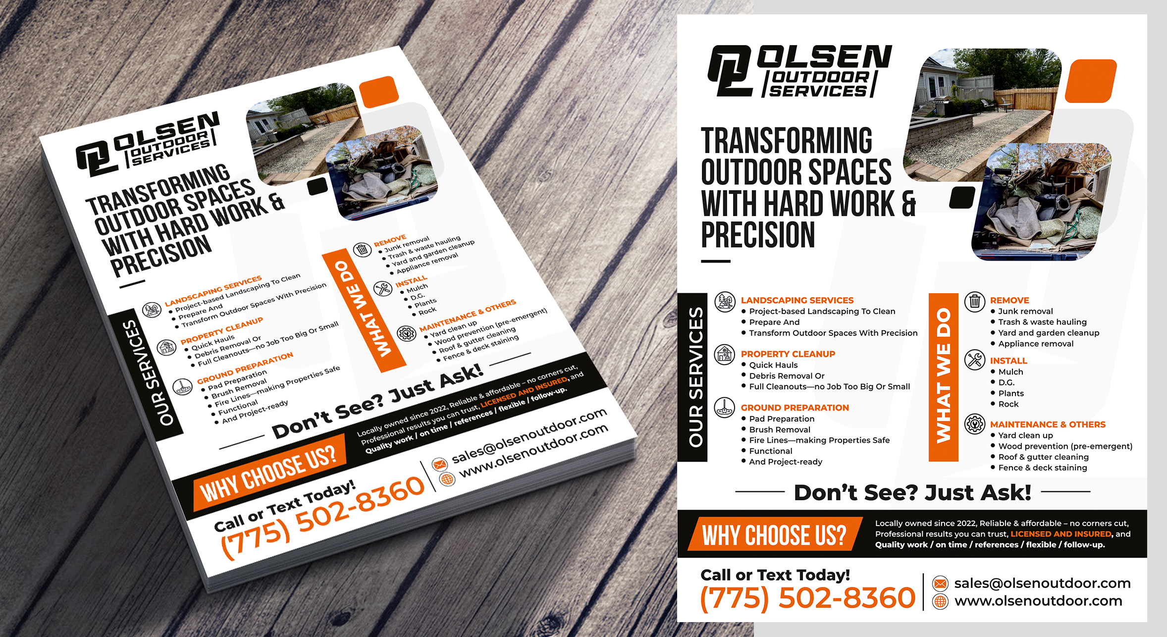 Flyer Design by Aurora:) for Olsen Outdoor Services | Design #36315234