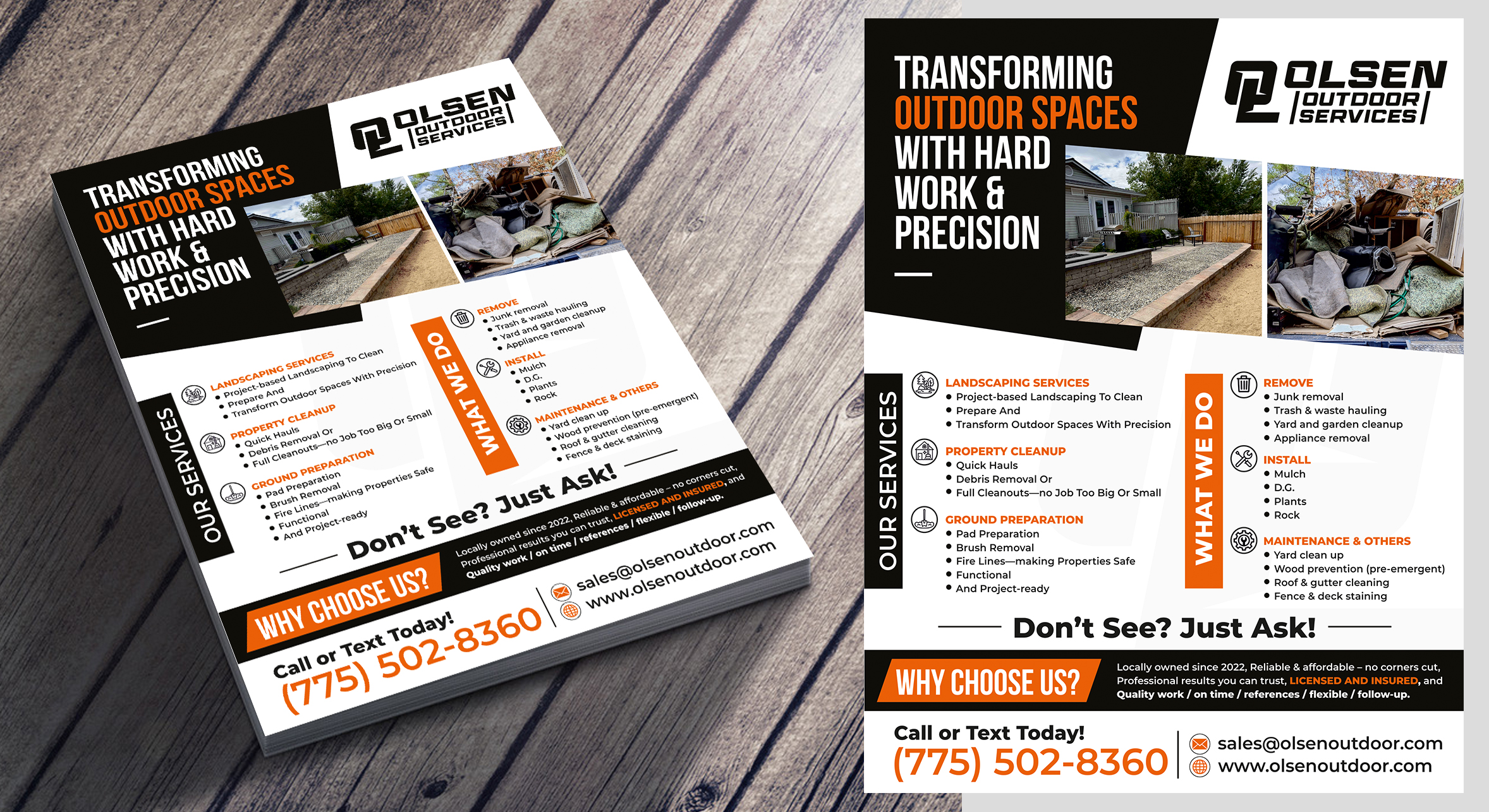 Flyer Design by Aurora:) for Olsen Outdoor Services | Design #36315235