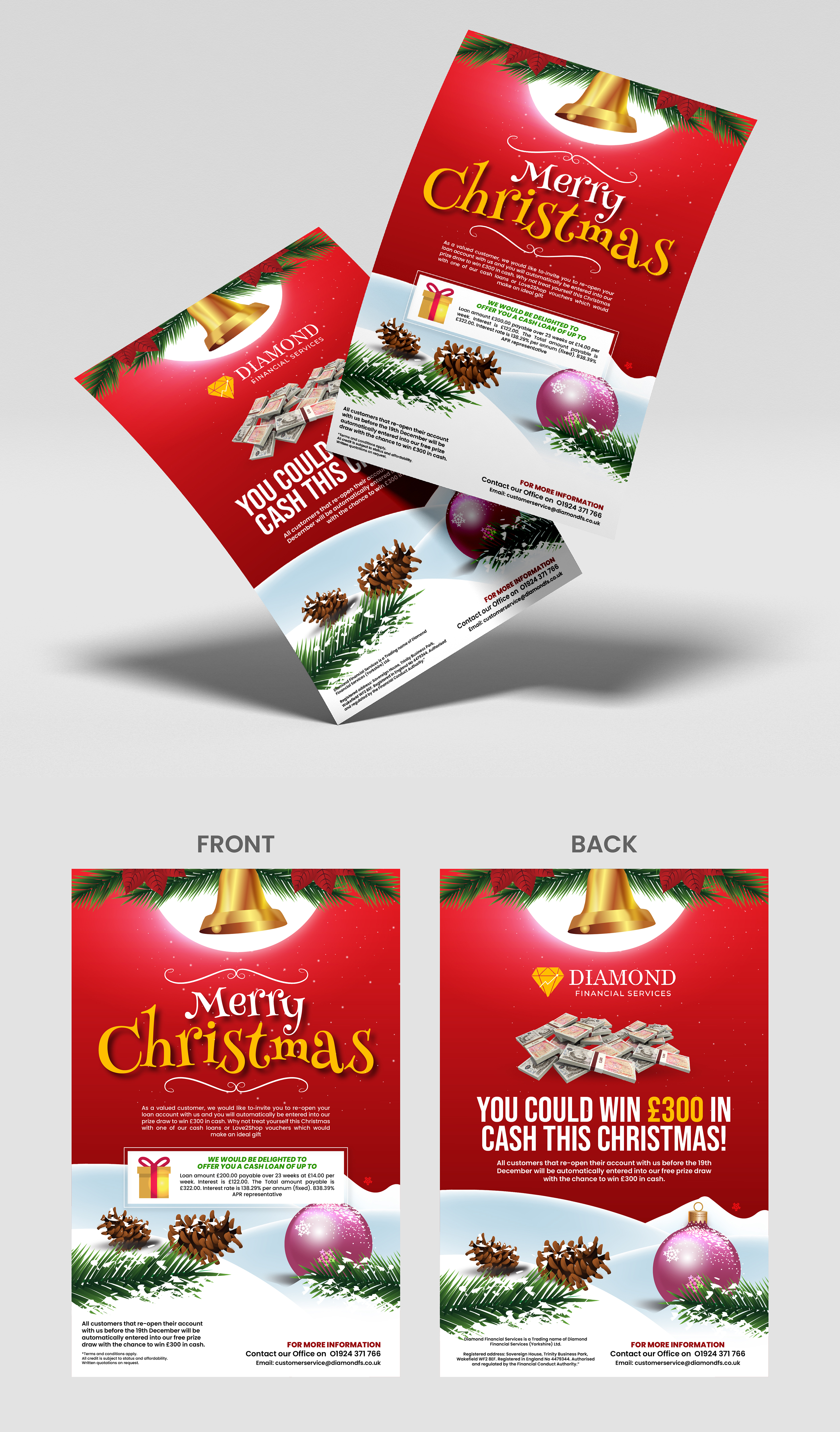 Flyer Design by 3Guys for Diamond Financial Services (Yorkshire) Ltd | Design #36338872