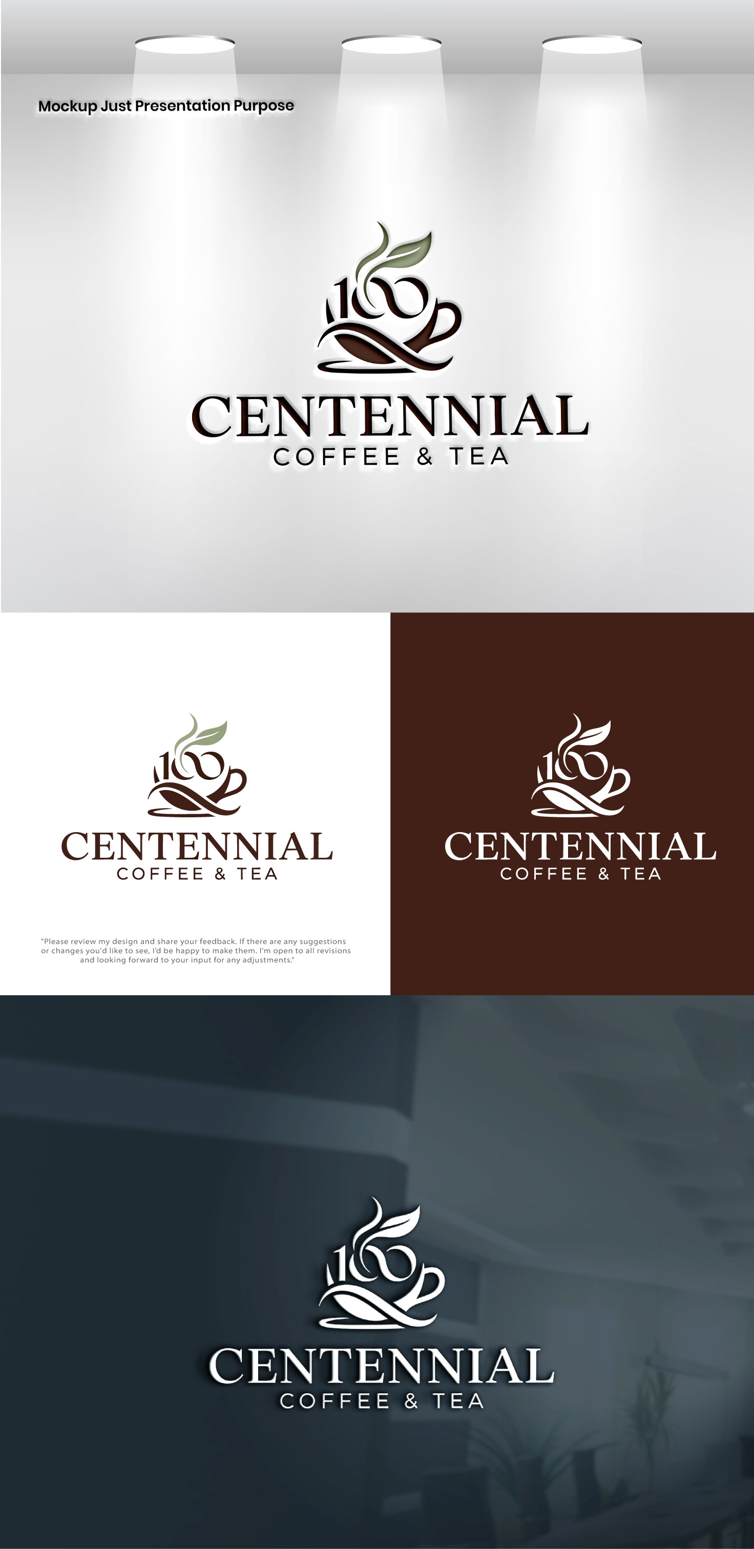 Logo Design by VectorForge for Centennial Coffee & Tea | Design #36331667
