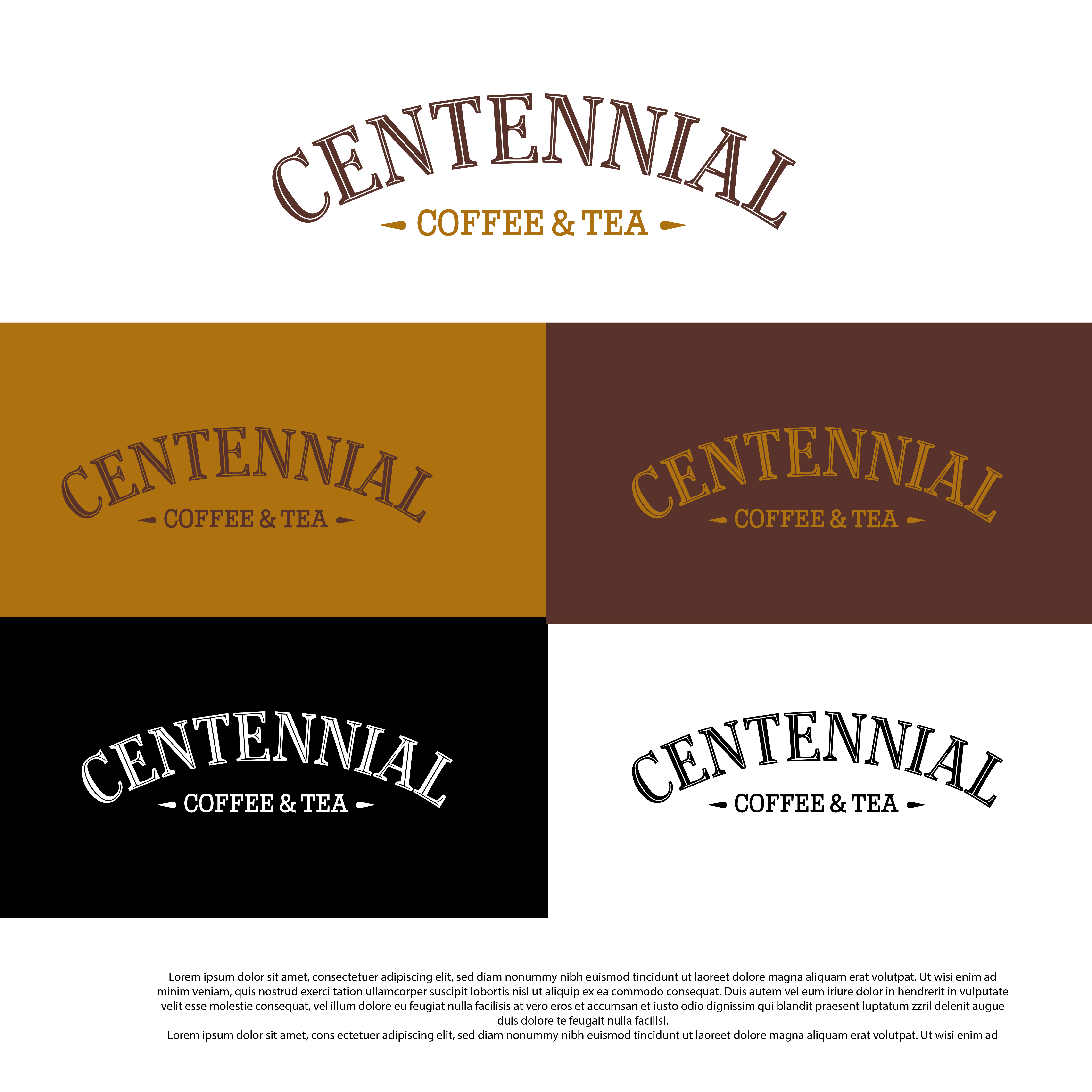 Logo Design by Shariqology for Centennial Coffee & Tea | Design #36353494