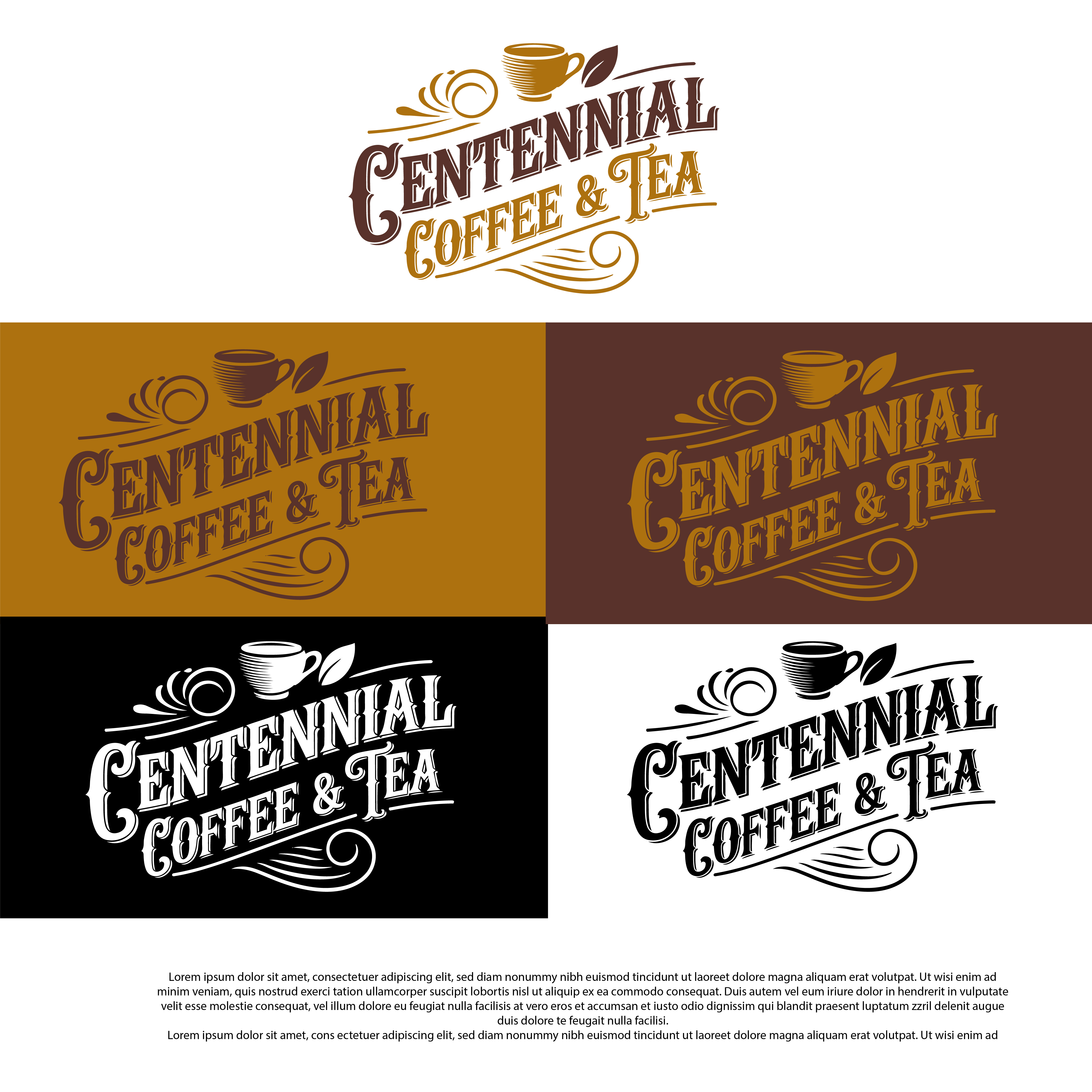 Logo Design by Shariqology for Centennial Coffee & Tea | Design #36353495