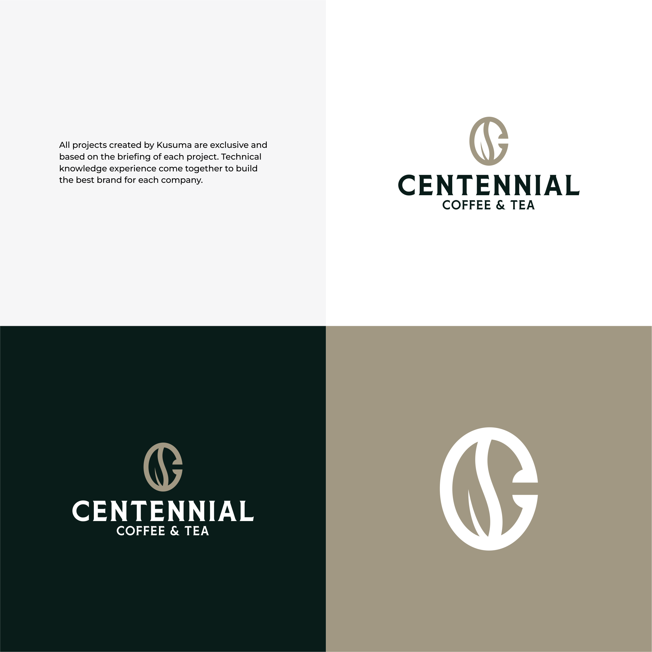Logo Design by Kusuma Studio for Centennial Coffee & Tea | Design #36324228