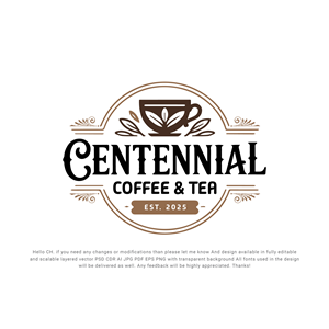 Logo Design by Mizanur1525 for Centennial Coffee & Tea | Design: #36332360