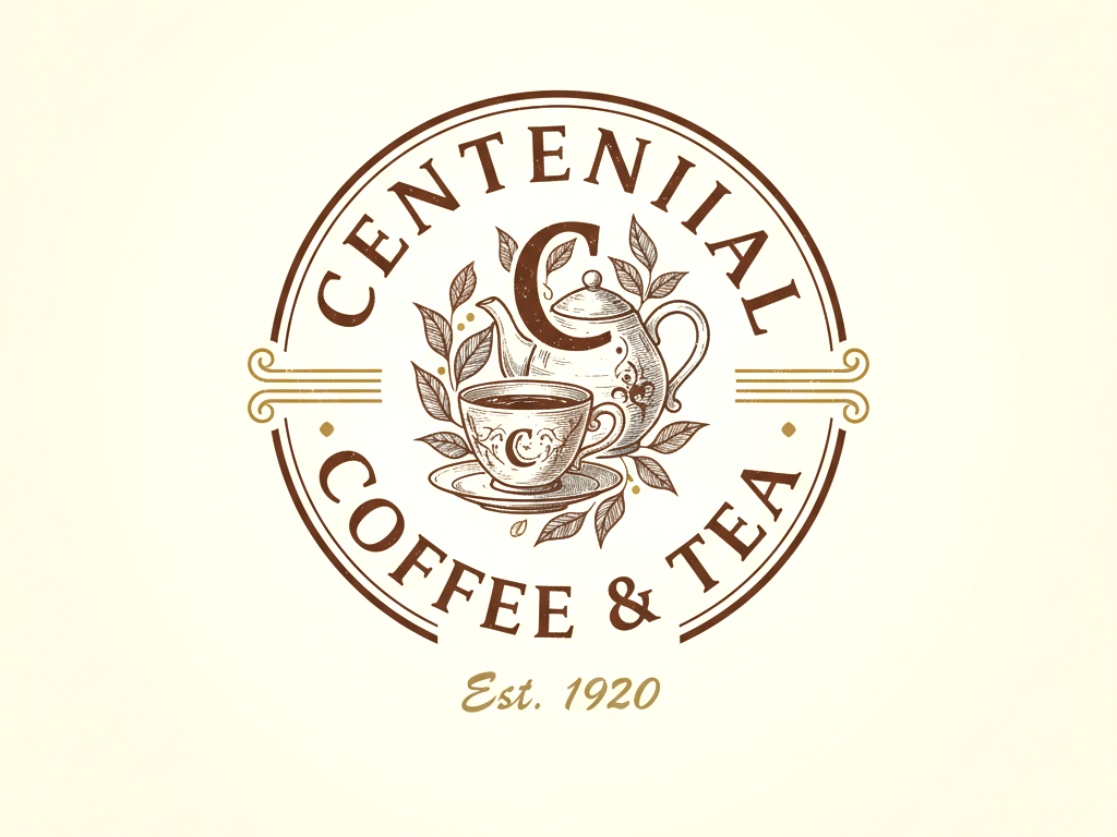 Logo Design by HSL Brain for Centennial Coffee & Tea | Design #36324511