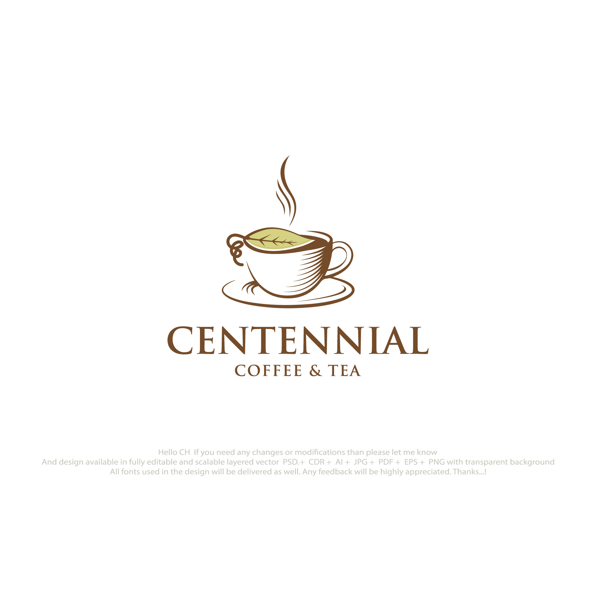 Logo Design by NexaBrand for Centennial Coffee & Tea | Design #36335349