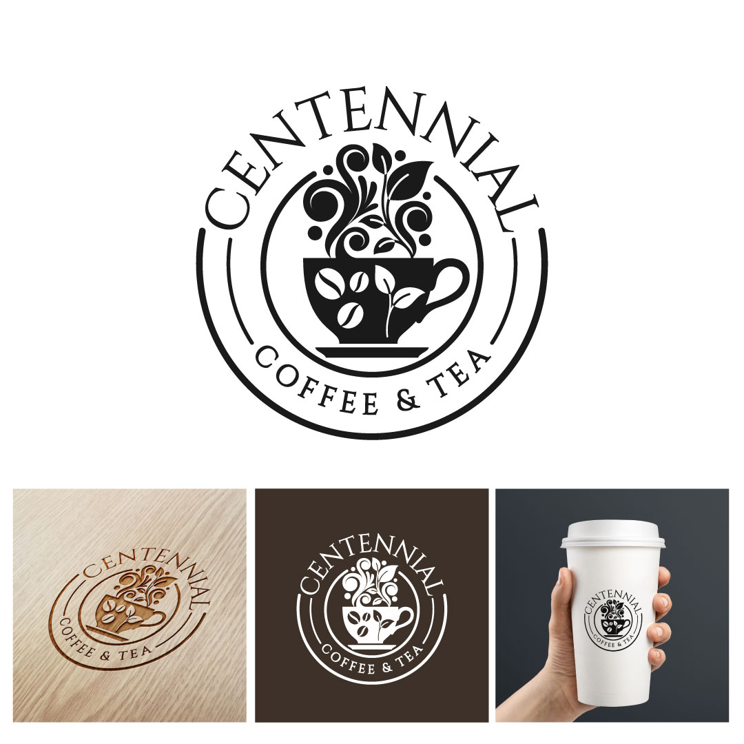 Logo Design by michellefrances for Centennial Coffee & Tea | Design #36339032