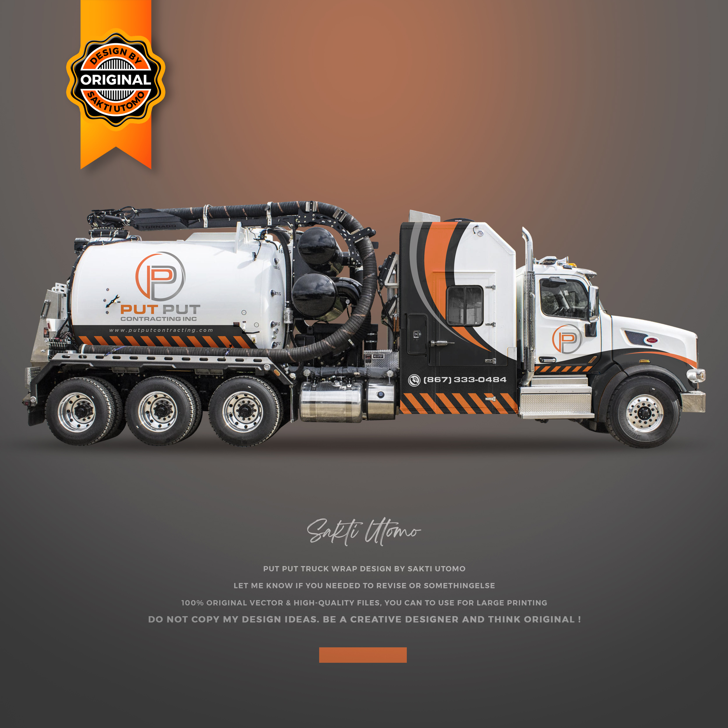 Diseño de Rotulación de Vehículo por TheSakti para Put Put Contracting Inc | Diseño #36368759