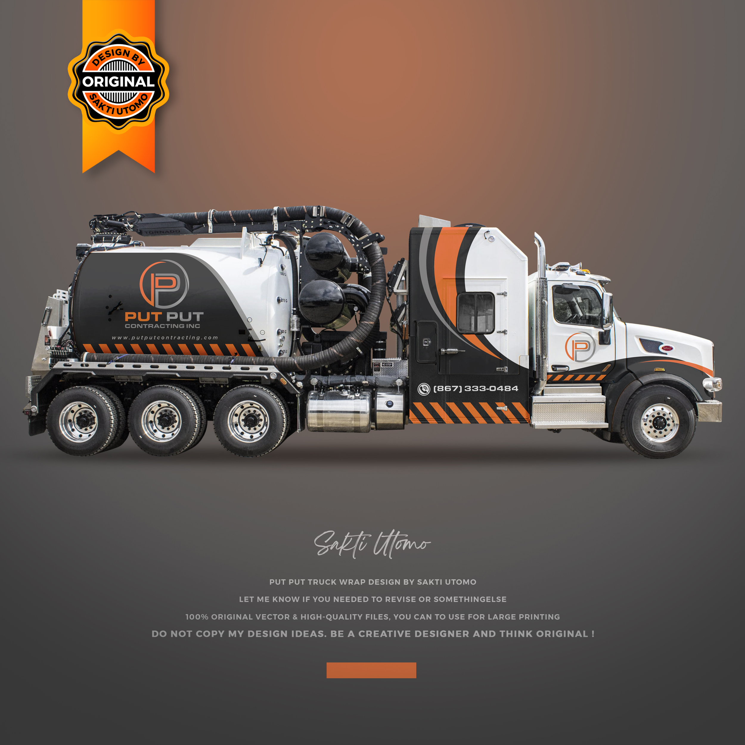 Diseño de Rotulación de Vehículo por TheSakti para Put Put Contracting Inc | Diseño #36368764