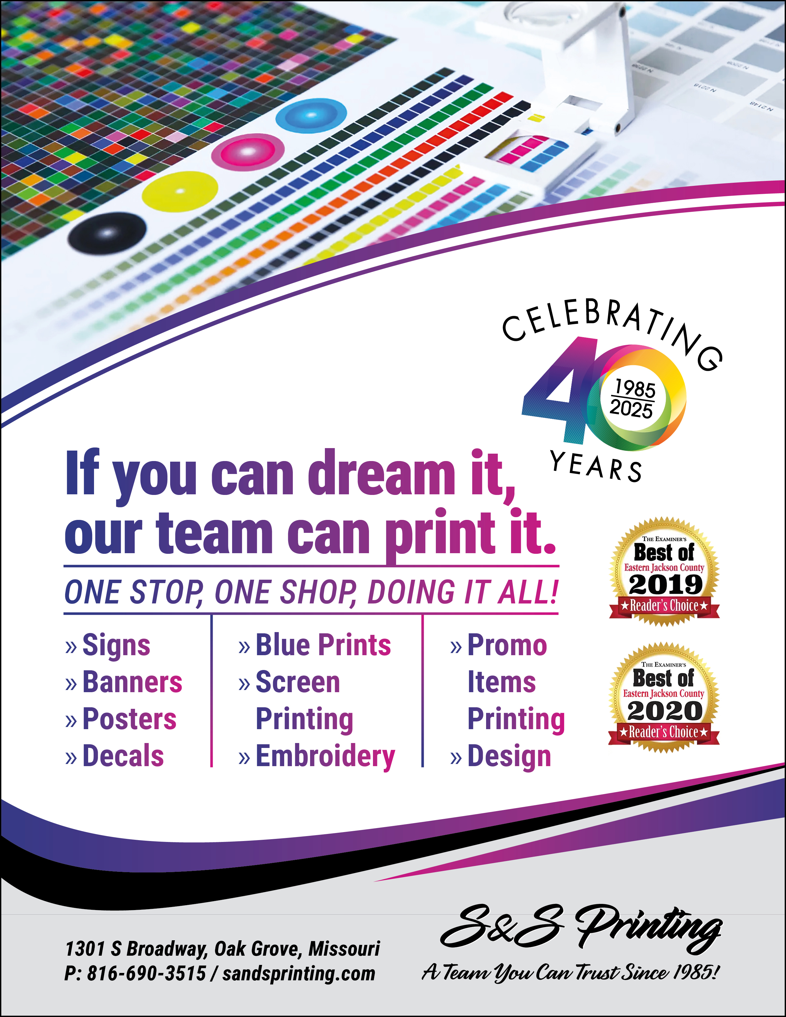 Advertisement Design by MarkoE for S&amp;S Printing | Design #36336174