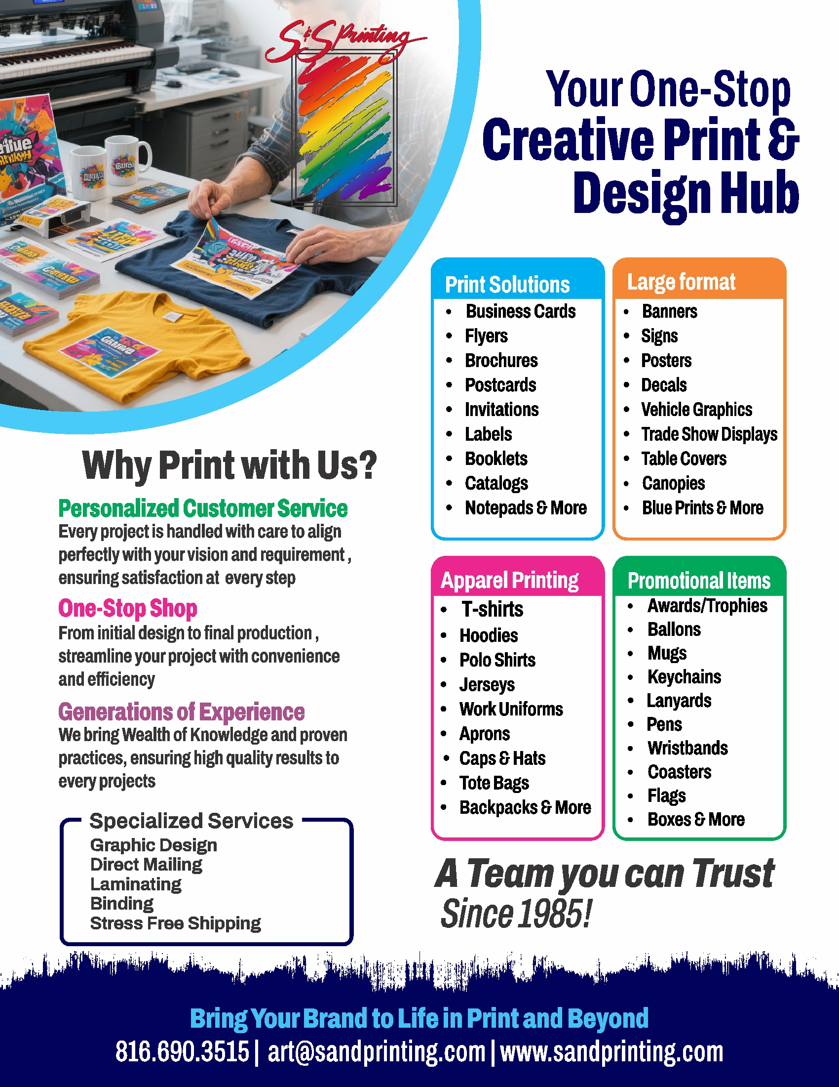Werbe-Design von Mozez32 für S&amp;S Printing | Design #36335233