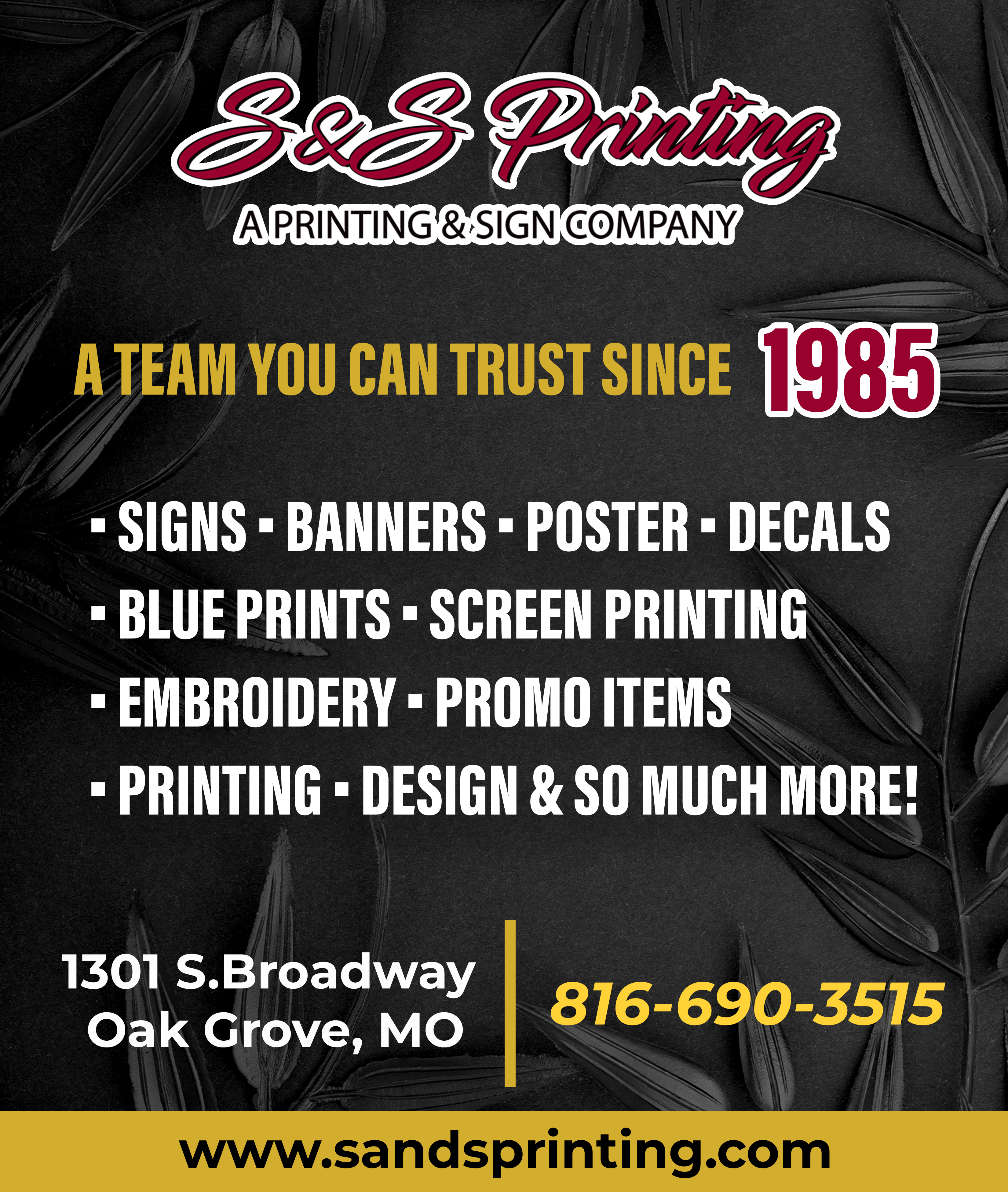 Advertisement Design by D Black design for S&amp;S Printing | Design #36352065