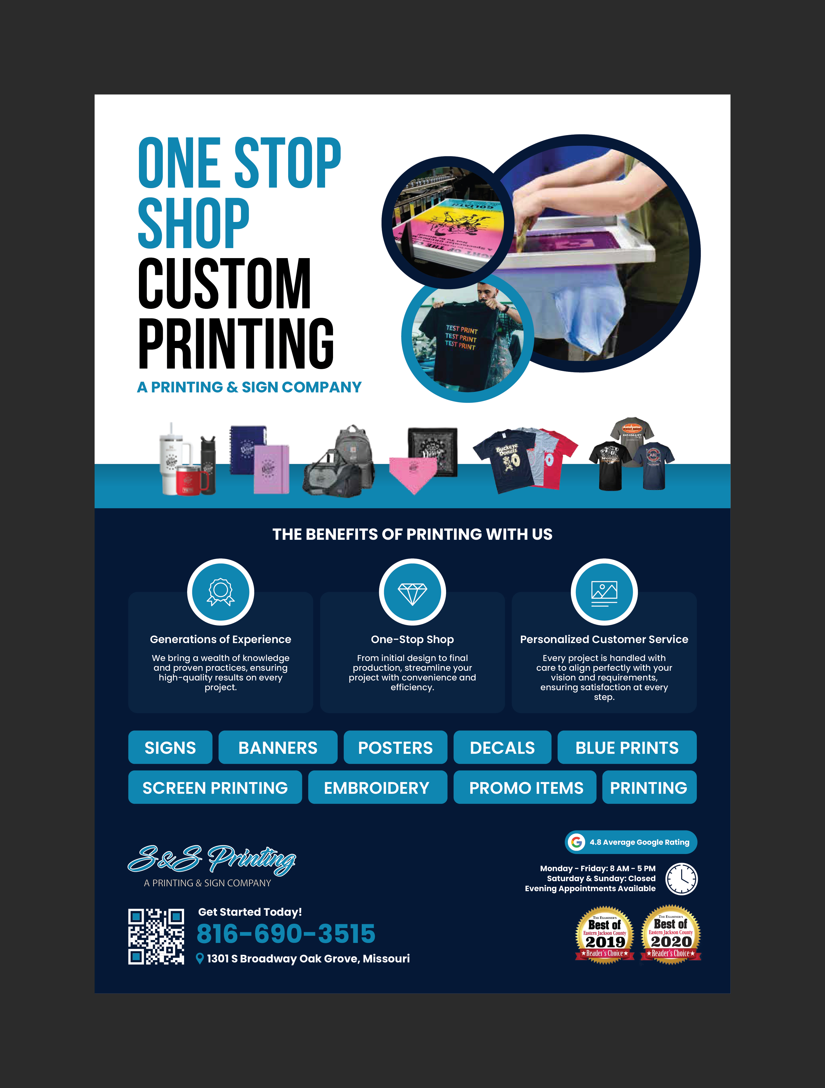 Werbe-Design von 3Guys für S&amp;S Printing | Design #36340055