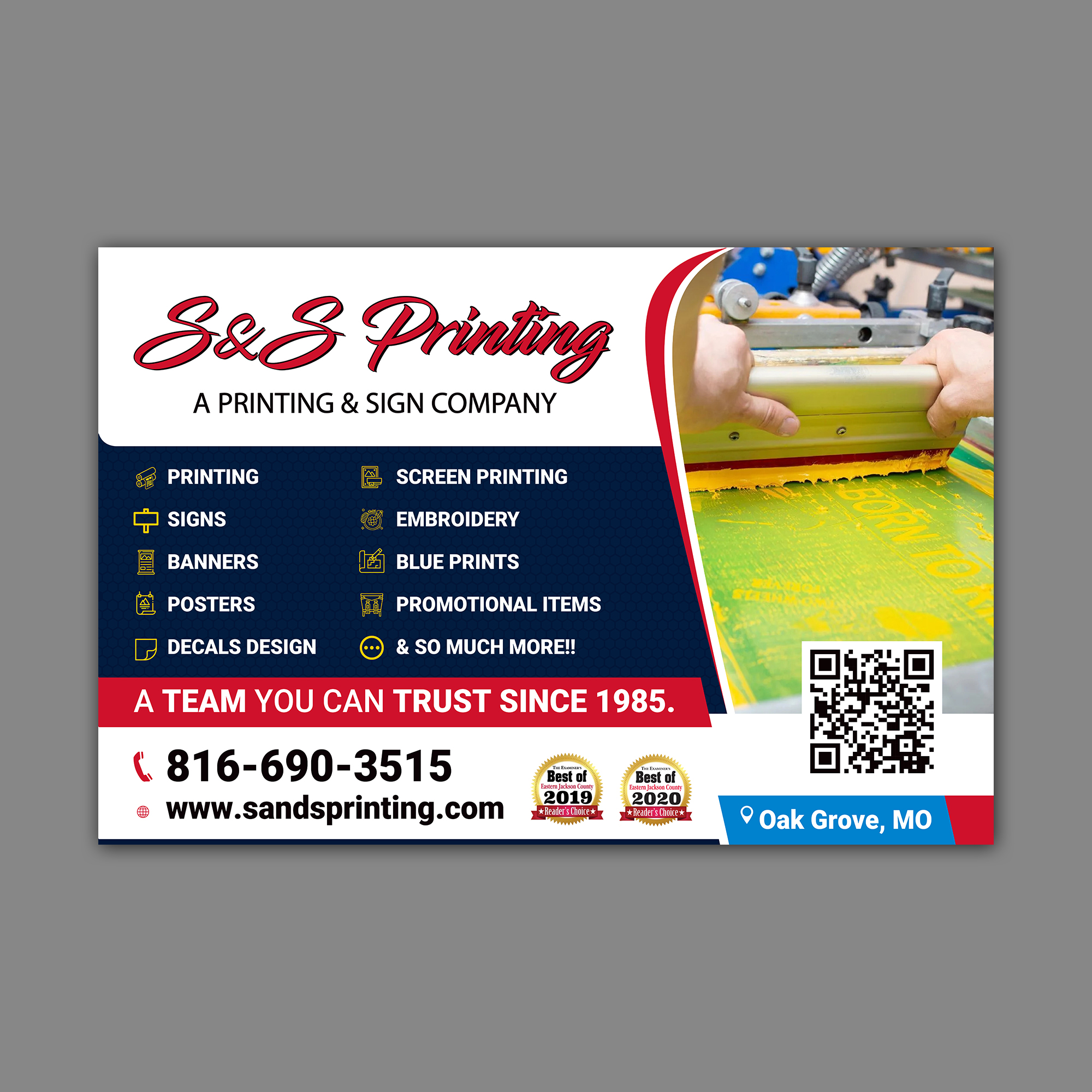 Diseño Publicitario por 123graphics para S&amp;S Printing | Diseño #36340081