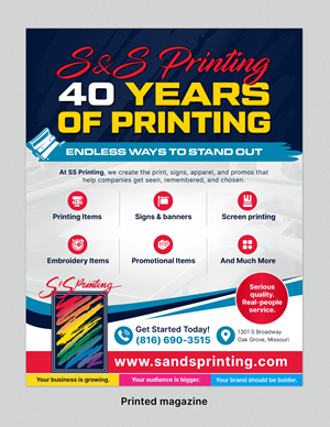 Werbe-Design von SAI DESIGNS für S&amp;S Printing | Design: #36330217