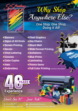 Werbe-Design von Impressive Designs für S&amp;S Printing | Design: #36364047