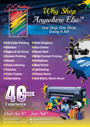 Werbe-Design von Impressive Designs für S&amp;S Printing | Design: #36364145