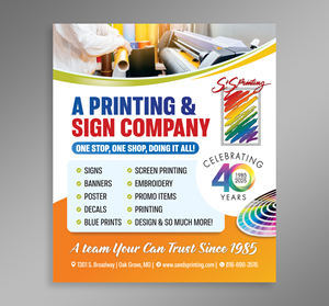 Werbe-Design von Dzhafir für S&amp;S Printing | Design: #36328484
