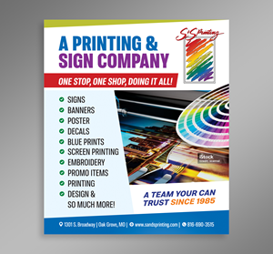 Werbe-Design von Dzhafir für S&amp;S Printing | Design: #36328485