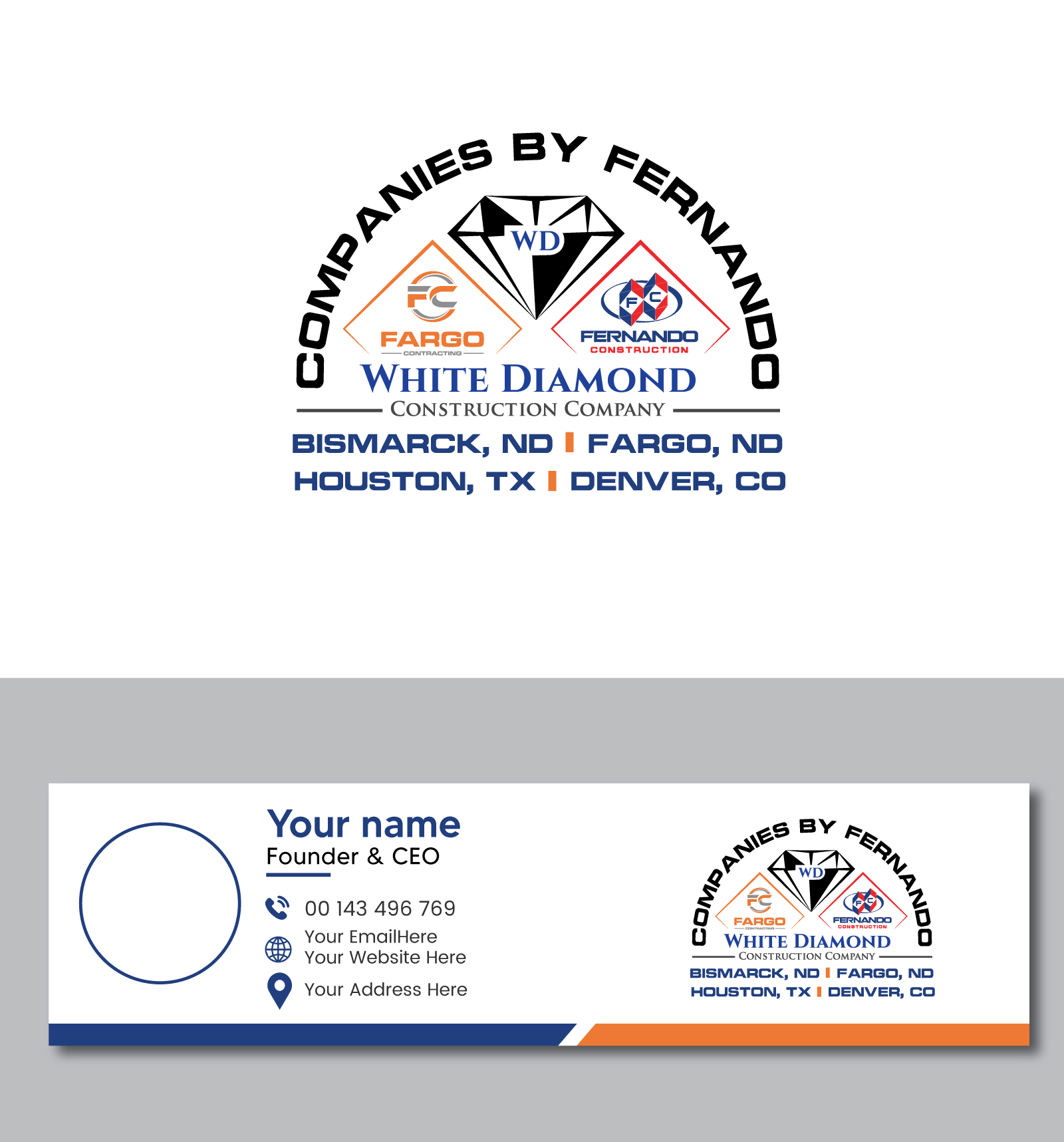 Logo Design by Rubia@ for Fargo Contracting, llc | Design #36333404