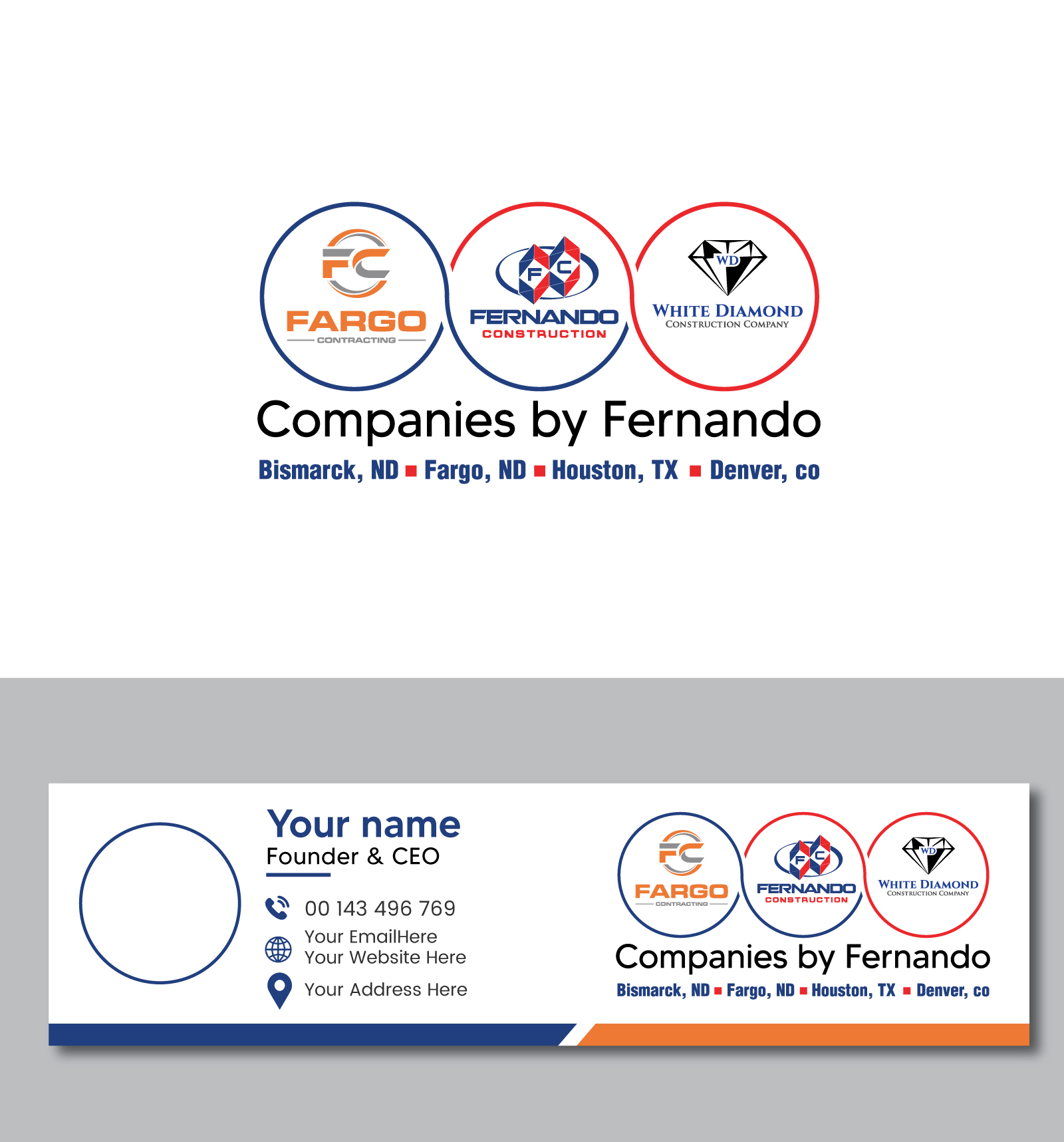 Logo Design by Rubia@ for Fargo Contracting, llc | Design #36333406