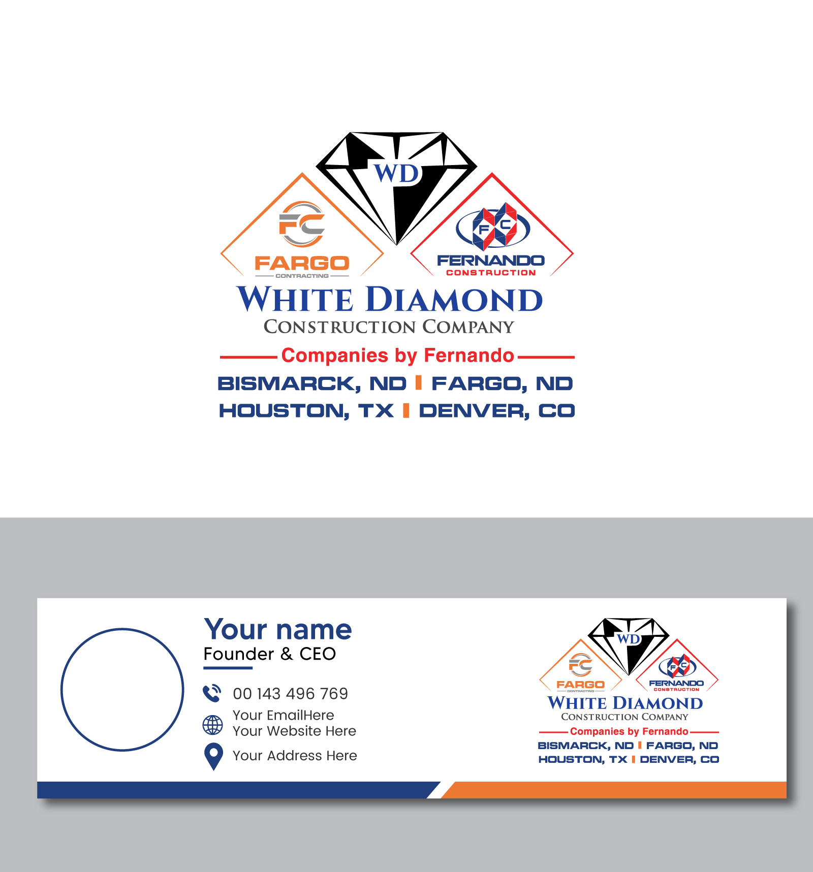 Logo Design by Rubia@ for Fargo Contracting, llc | Design #36333407