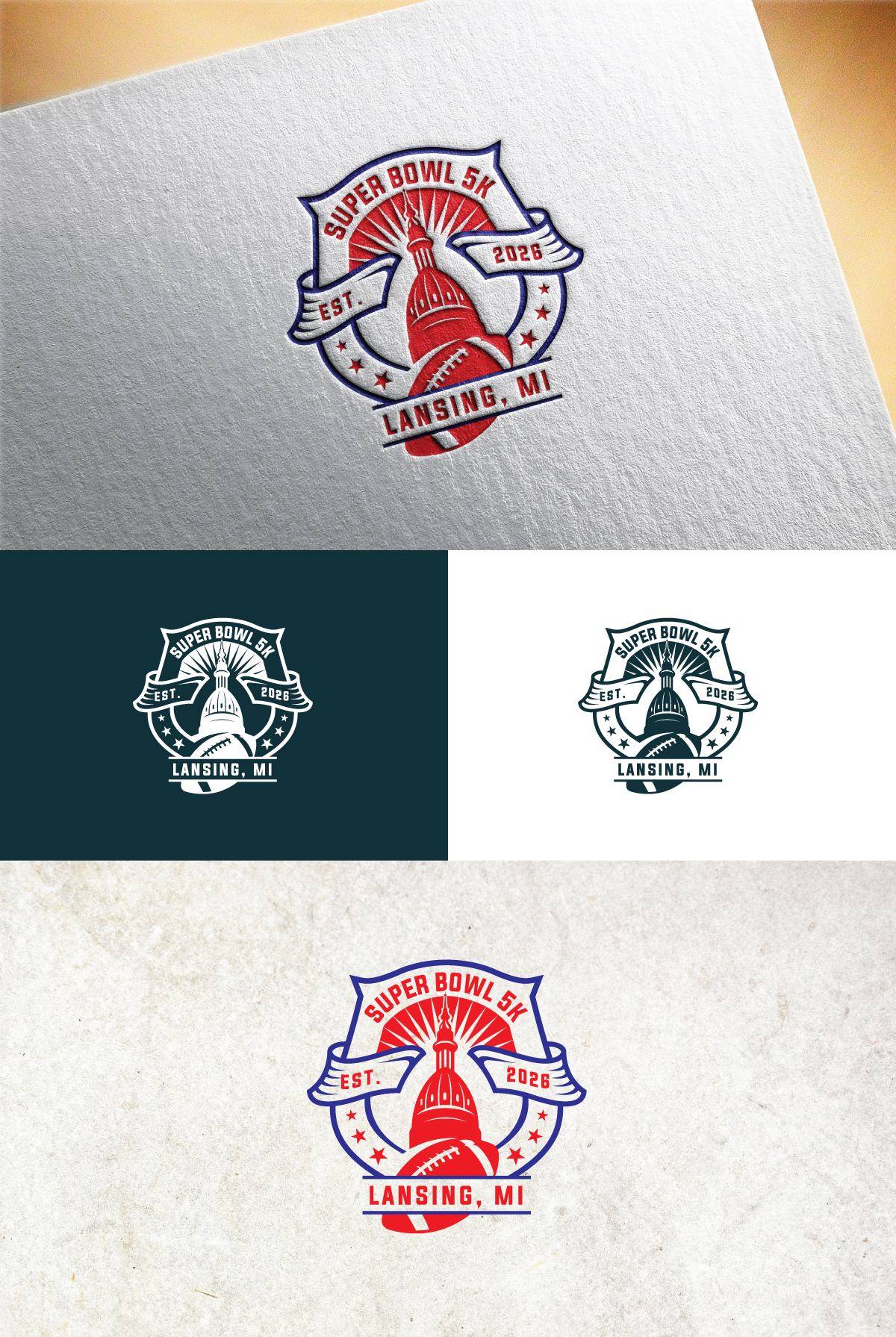 Logo Design by Logo Stock for Michigan Running Foundation | Design #36344396