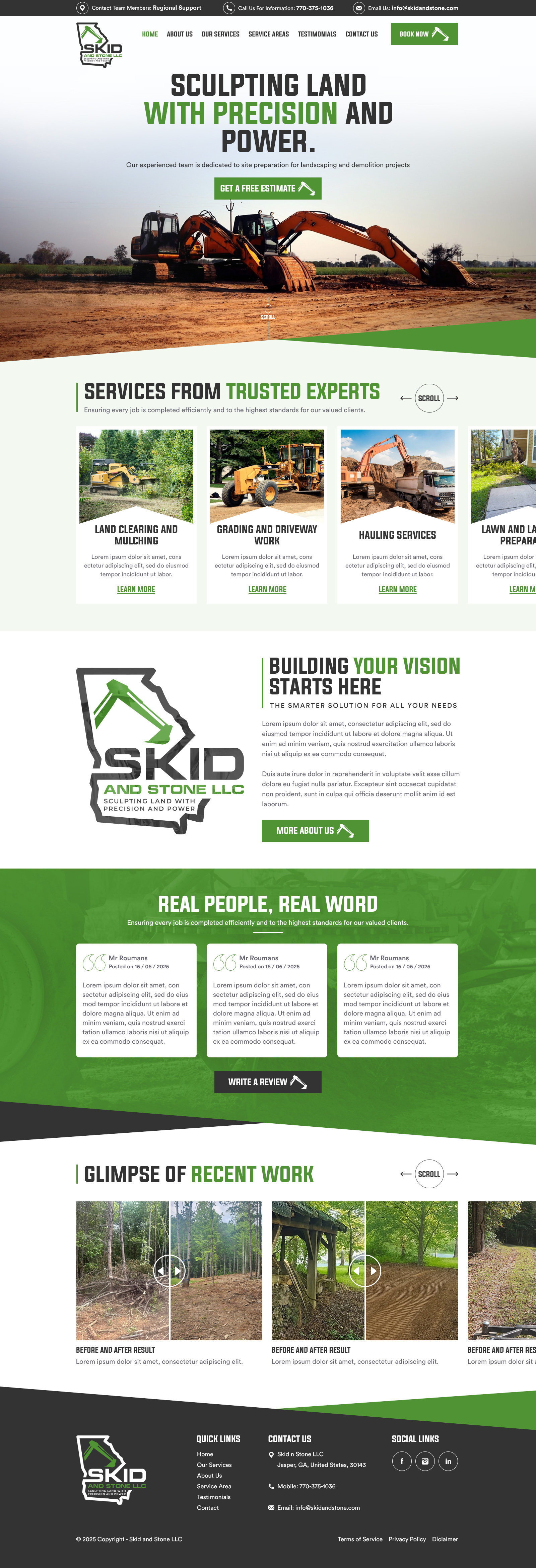 Web Design by IDesign1606 for Skid and Stone, LLC | Design #36364333