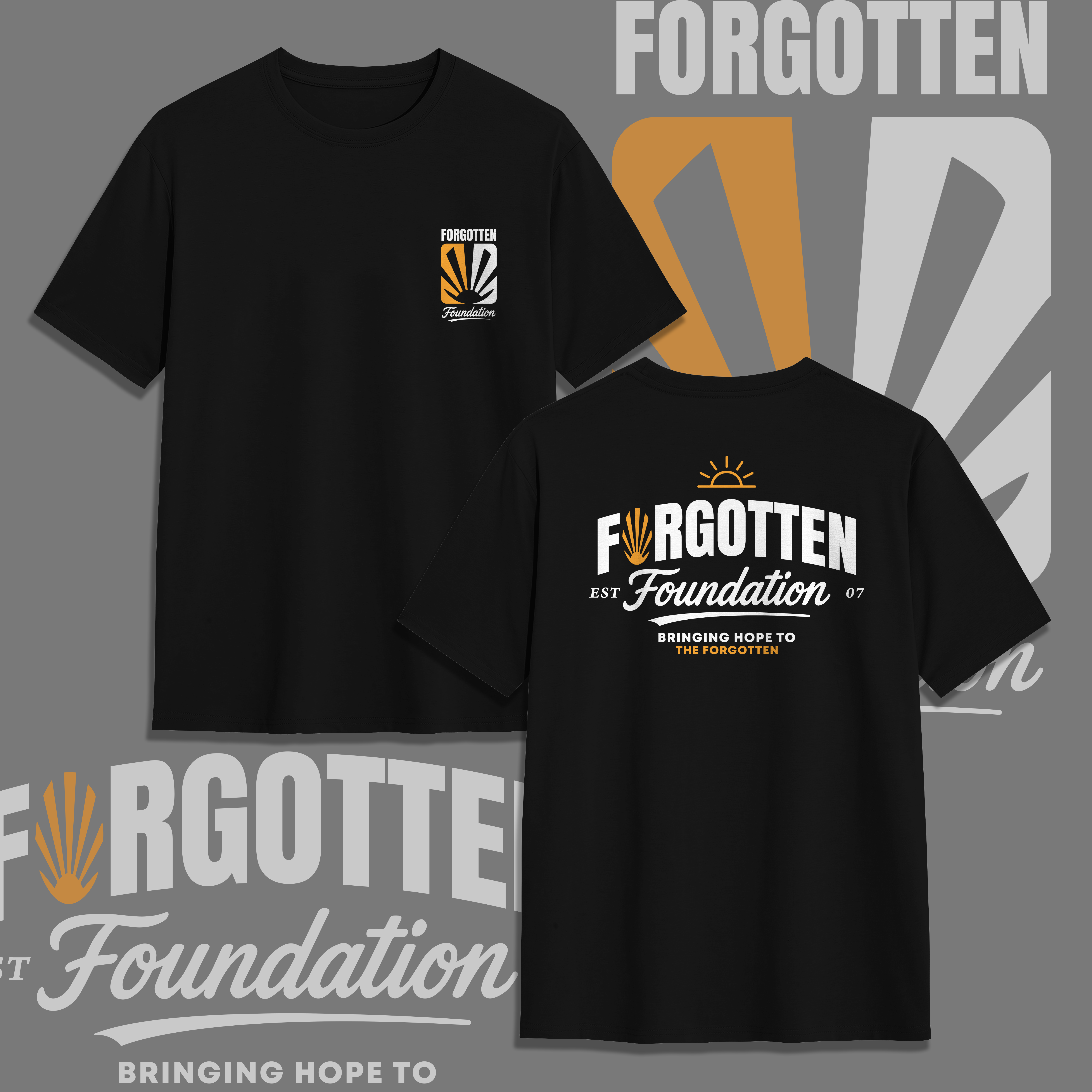 T-shirt Design by V FOUR DESIGN for FORGOTTEN FOUNDATION | Design #36364543