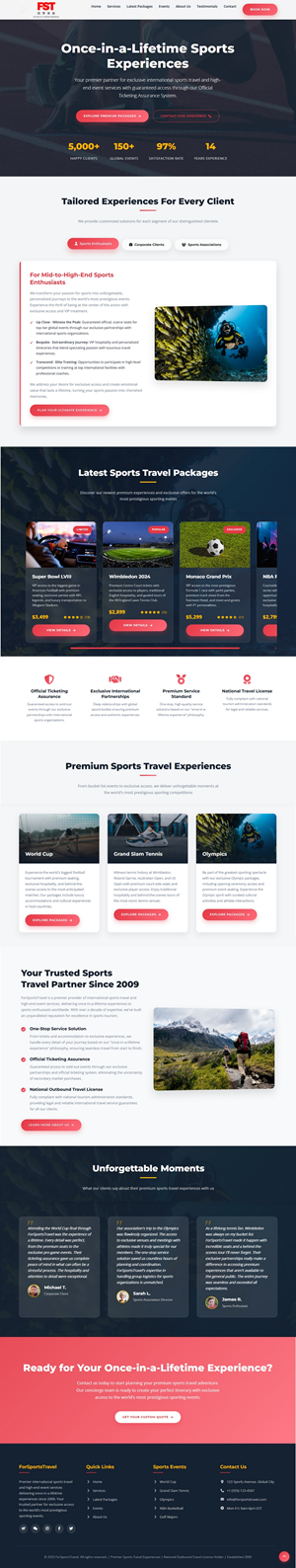 Web Design by "DesignsWorld" for Forsportstravel | Design: #36376717