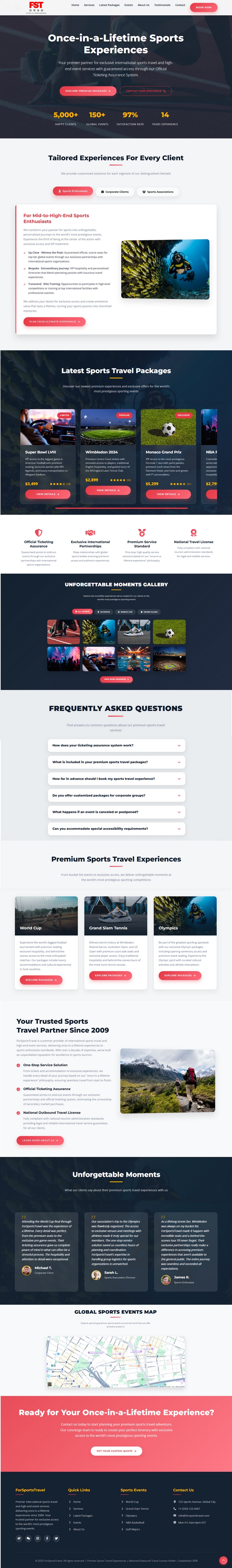 Web Design by "DesignsWorld" for Forsportstravel | Design #36379800