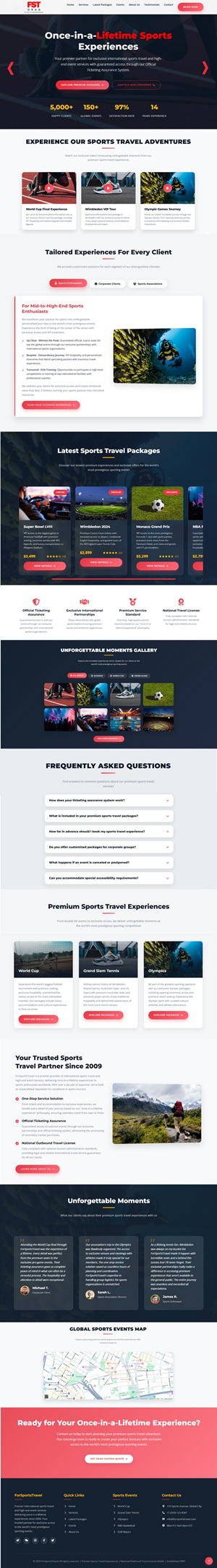 Web-Design von "DesignsWorld" für Forsportstravel | Design #36383414