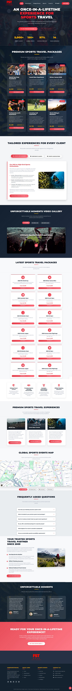 Web Design by "DesignsWorld" for Forsportstravel | Design: #36434439