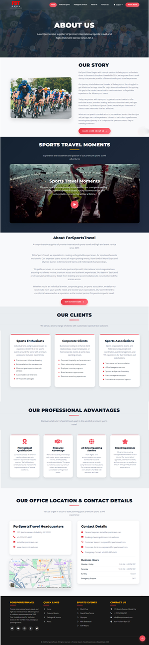 Web Design by "DesignsWorld" for Forsportstravel | Design: #36442977