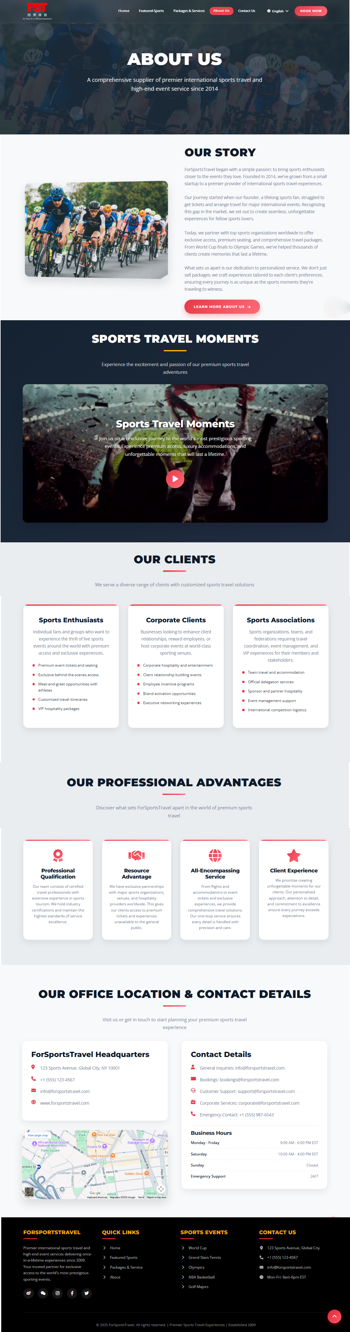 Web Design par "DesignsWorld" pour Forsportstravel | Design #36453750