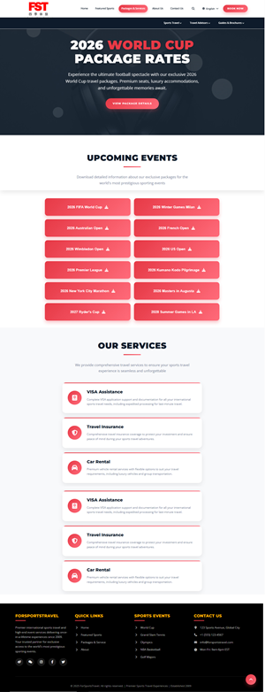 Web Design by "DesignsWorld" for Forsportstravel | Design: #36453789