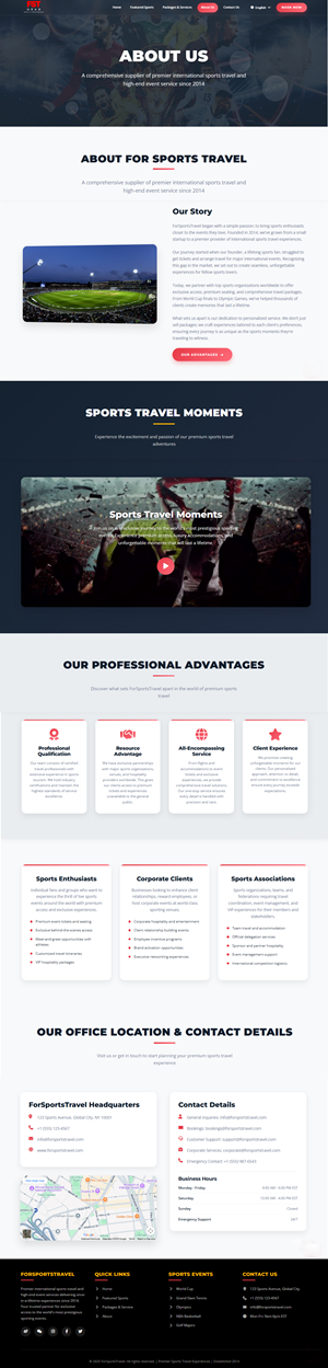 Web Design by "DesignsWorld" for Forsportstravel | Design: #36458067