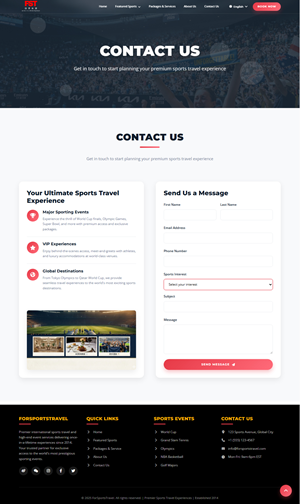 Web Design by "DesignsWorld" for Forsportstravel | Design: #36460647