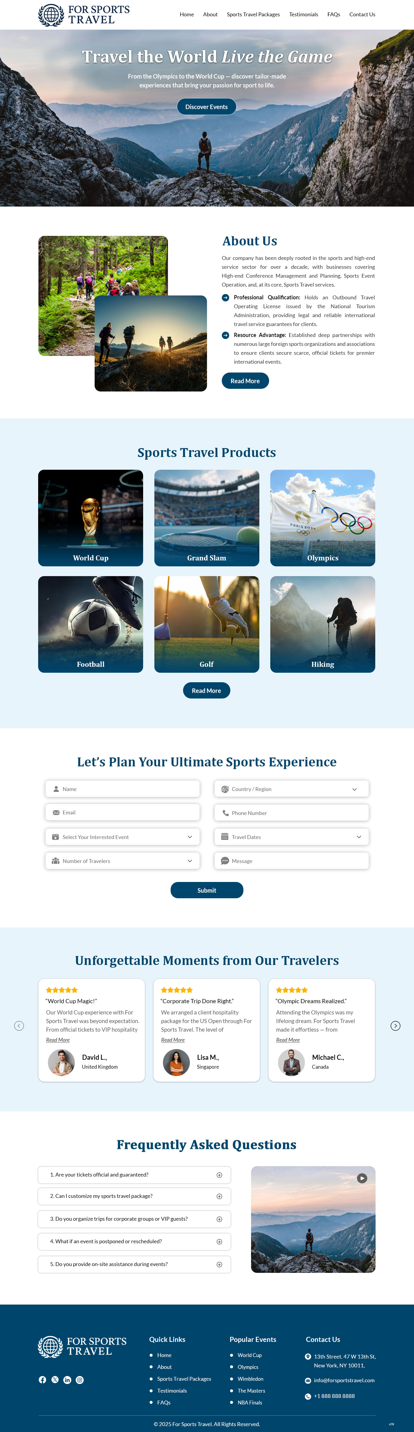 Web Design by pb for Forsportstravel | Design #36362014