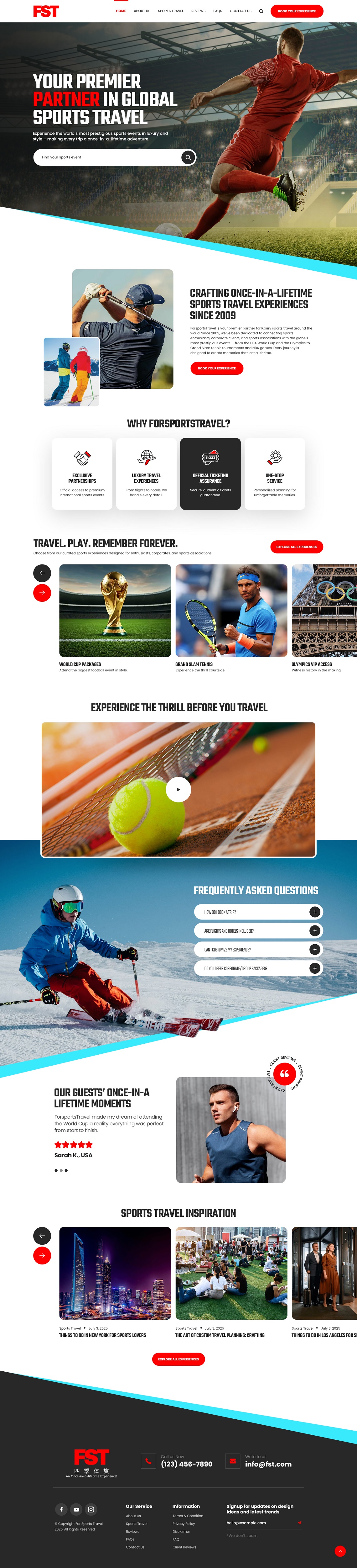 Web Design by NZ Creatives for Forsportstravel | Design #36382309