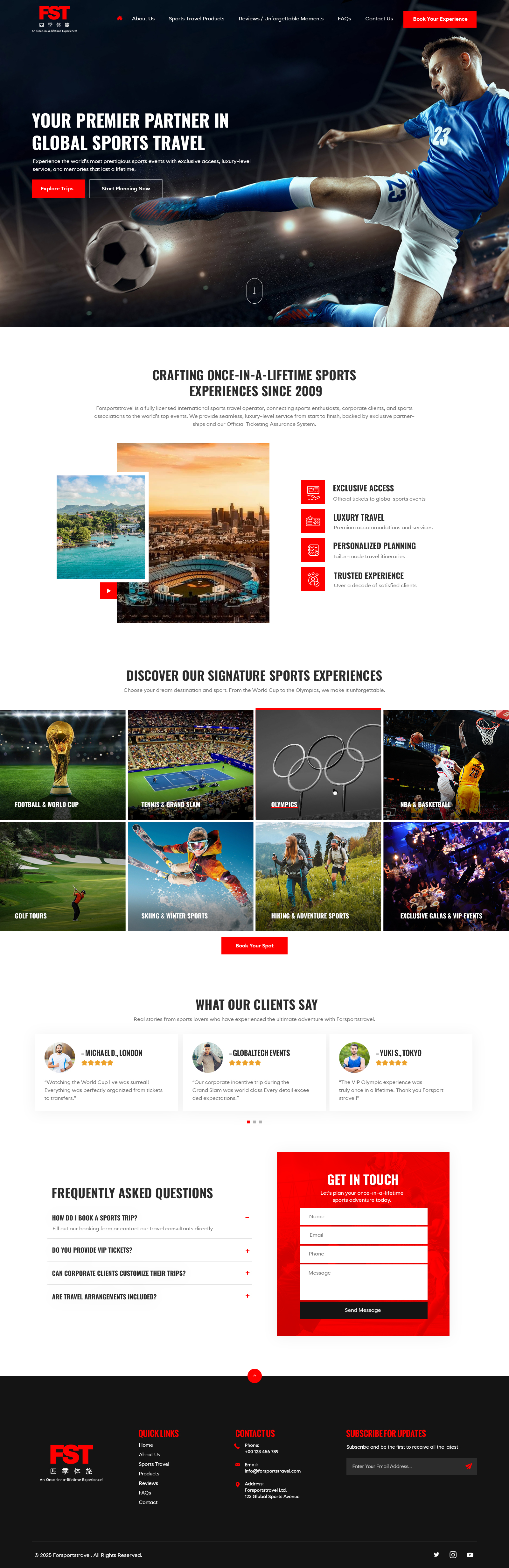Web-Design von NZ Creatives für Forsportstravel | Design #36382311