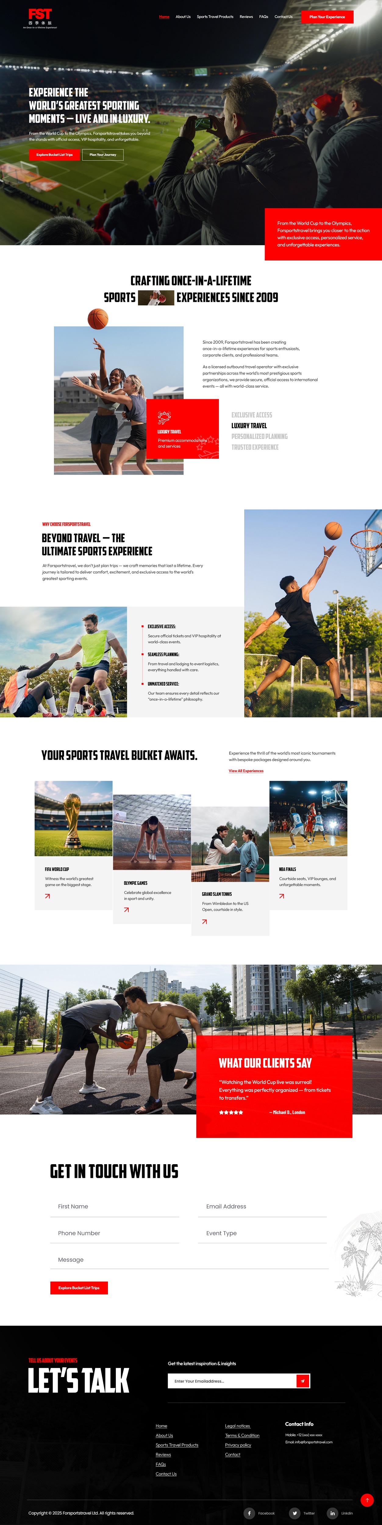 Web Design by NZ Creatives for Forsportstravel | Design #36389397