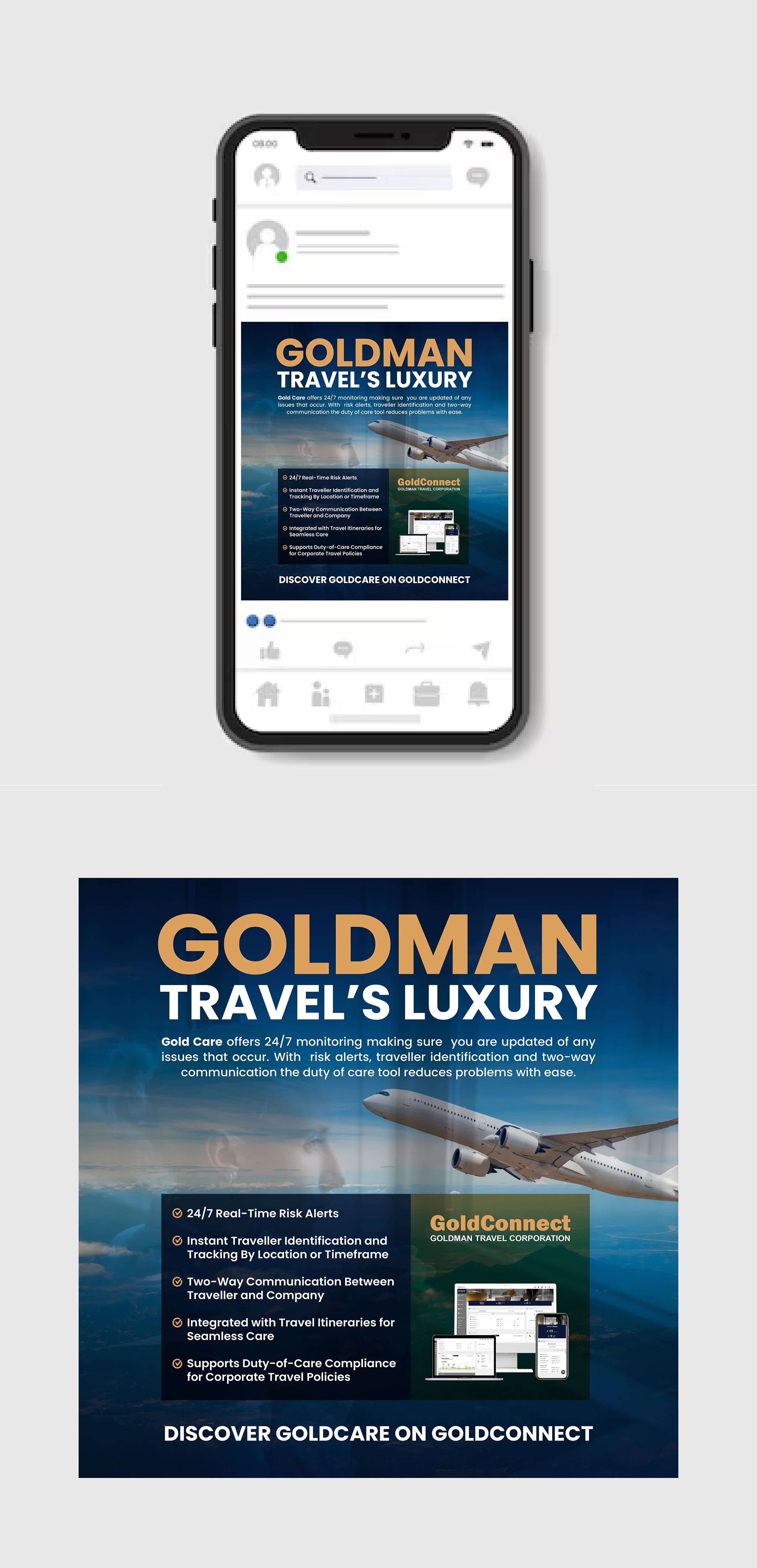 Flyer Design by 3Guys for Goldman Travel Corporation | Design #36348409