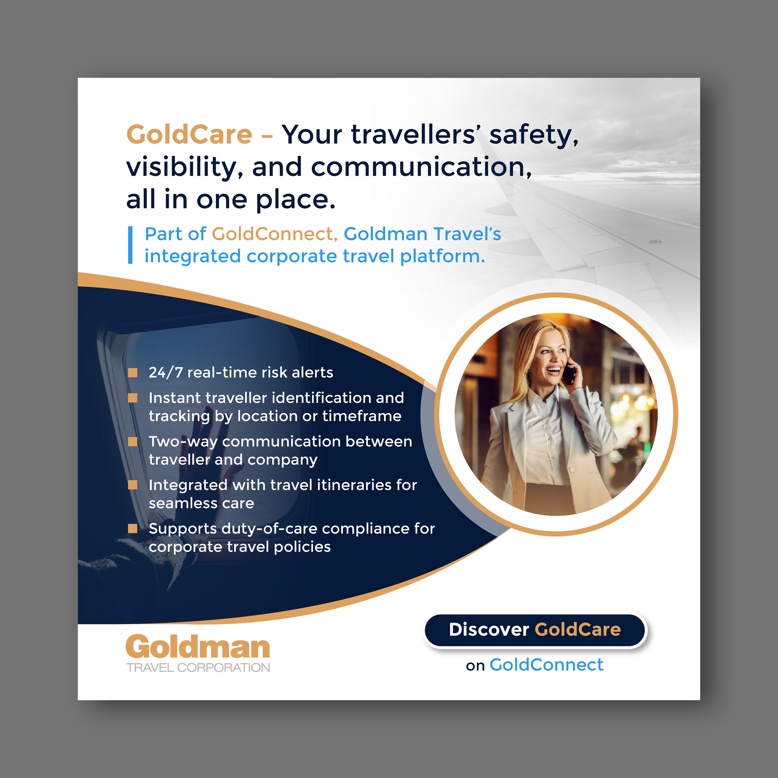 Flyer-Design von Impressive Designs für Goldman Travel Corporation | Design #36346944