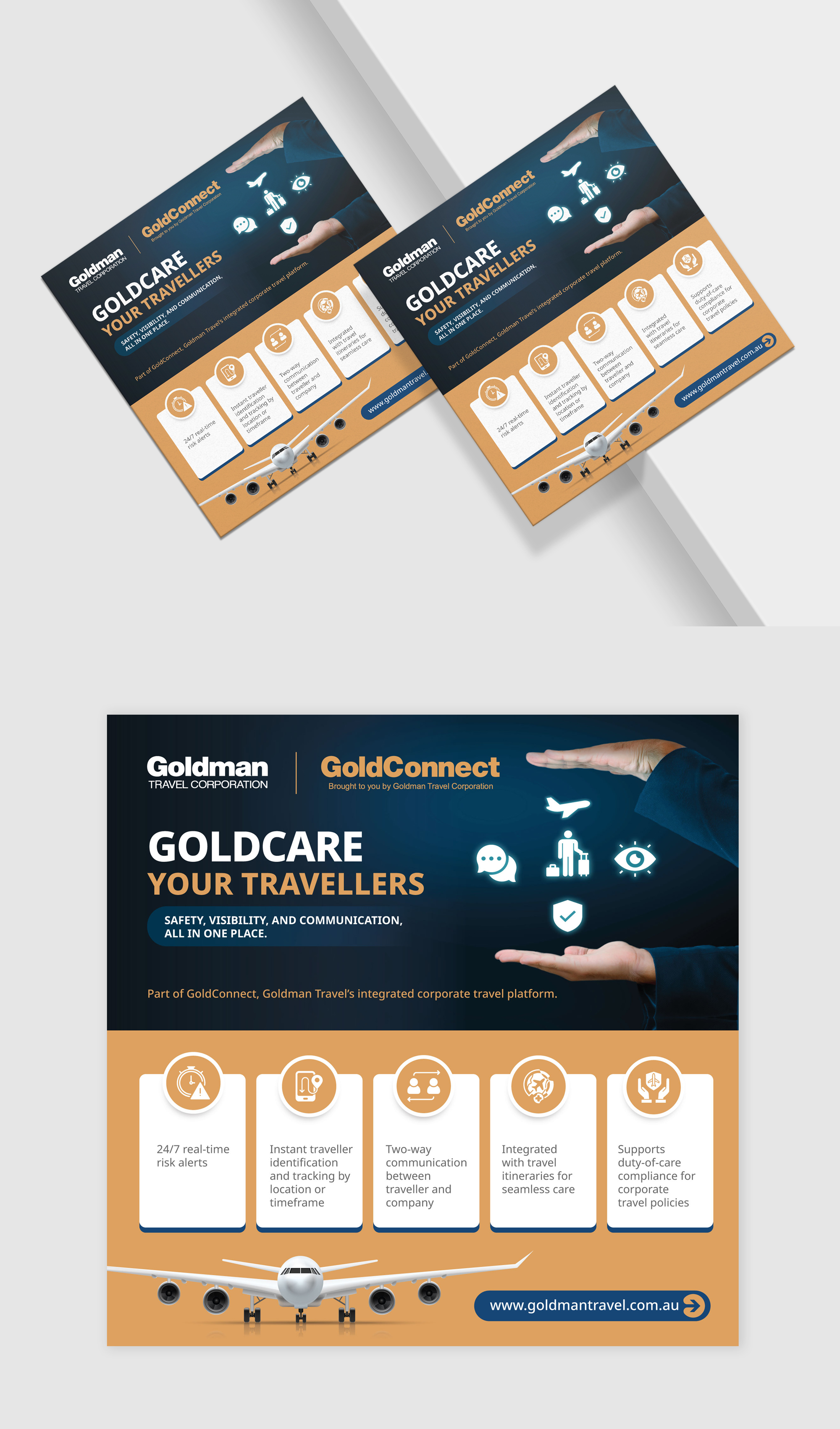 Flyer Design by vcreatived for Goldman Travel Corporation | Design #36366254