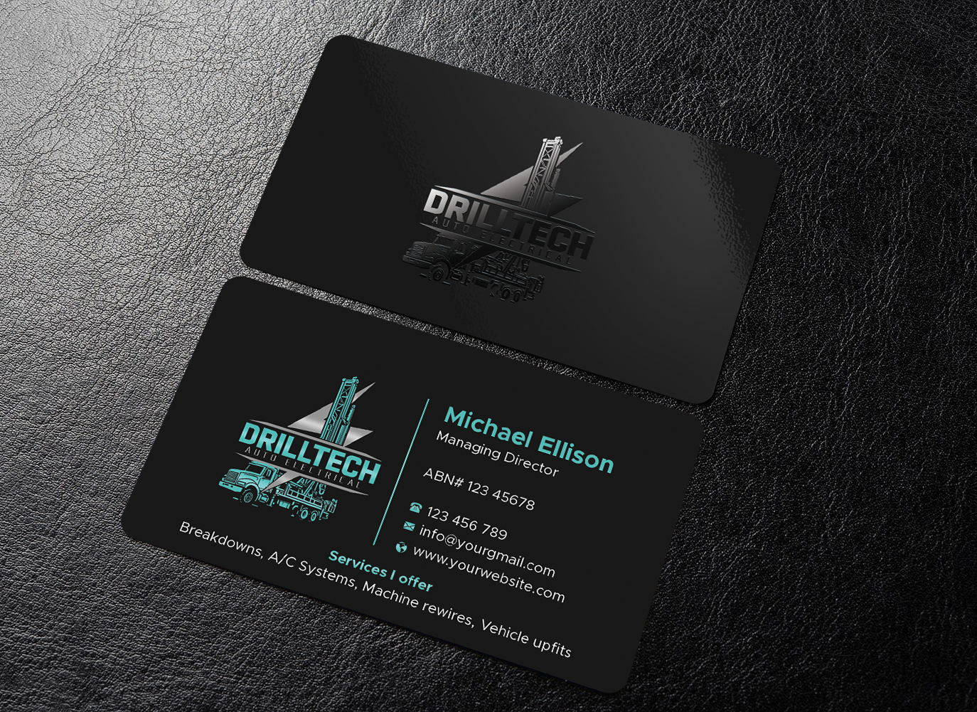 Business Card Design by Expert Bappy for Drill Tech Auto Electrical  | Design #36345820