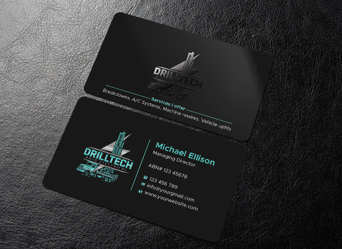 Business Card Design by Expert Bappy for Drill Tech Auto Electrical  | Design #36345845