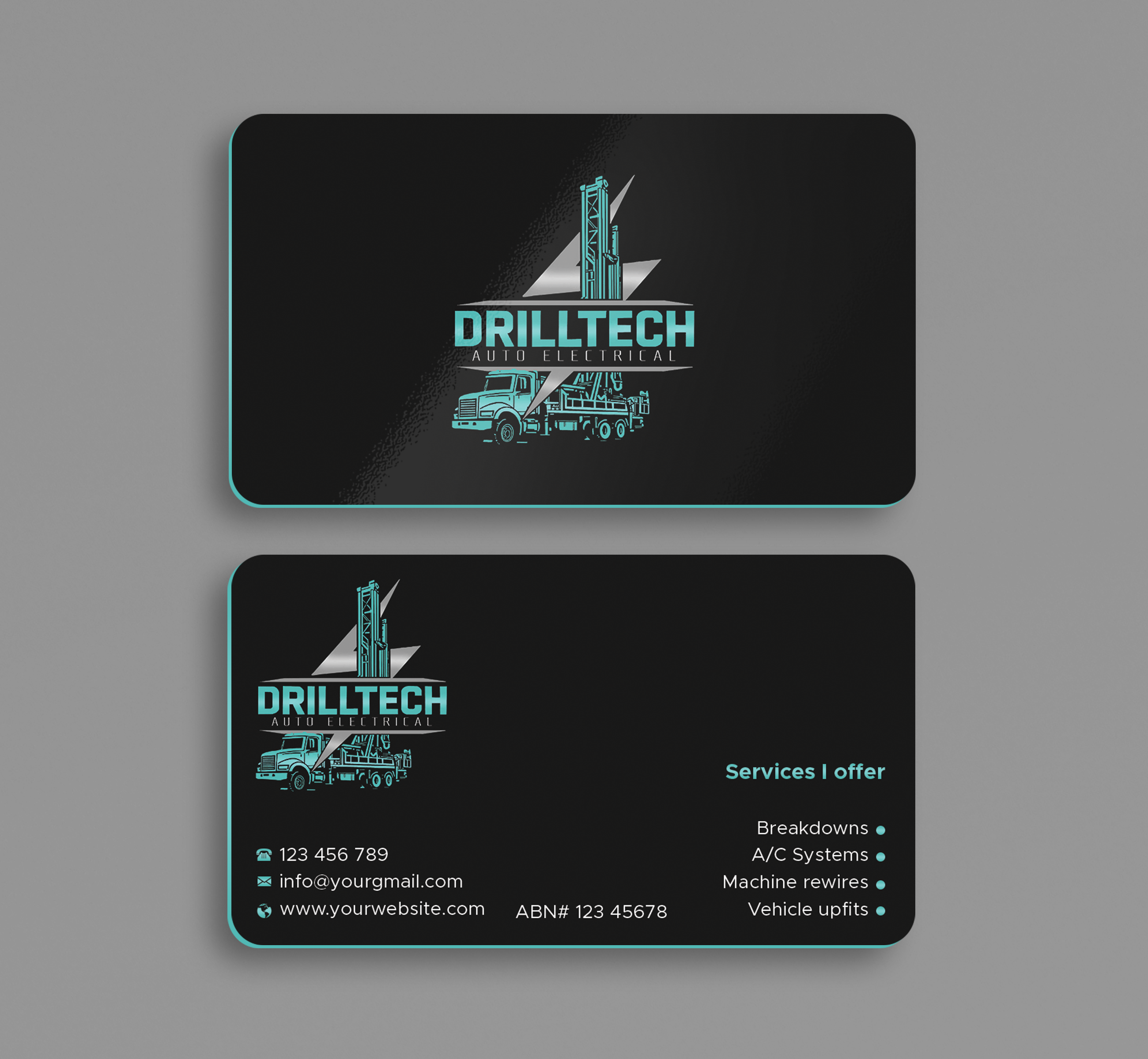Business Card Design by Expert Bappy for Drill Tech Auto Electrical  | Design #36345871
