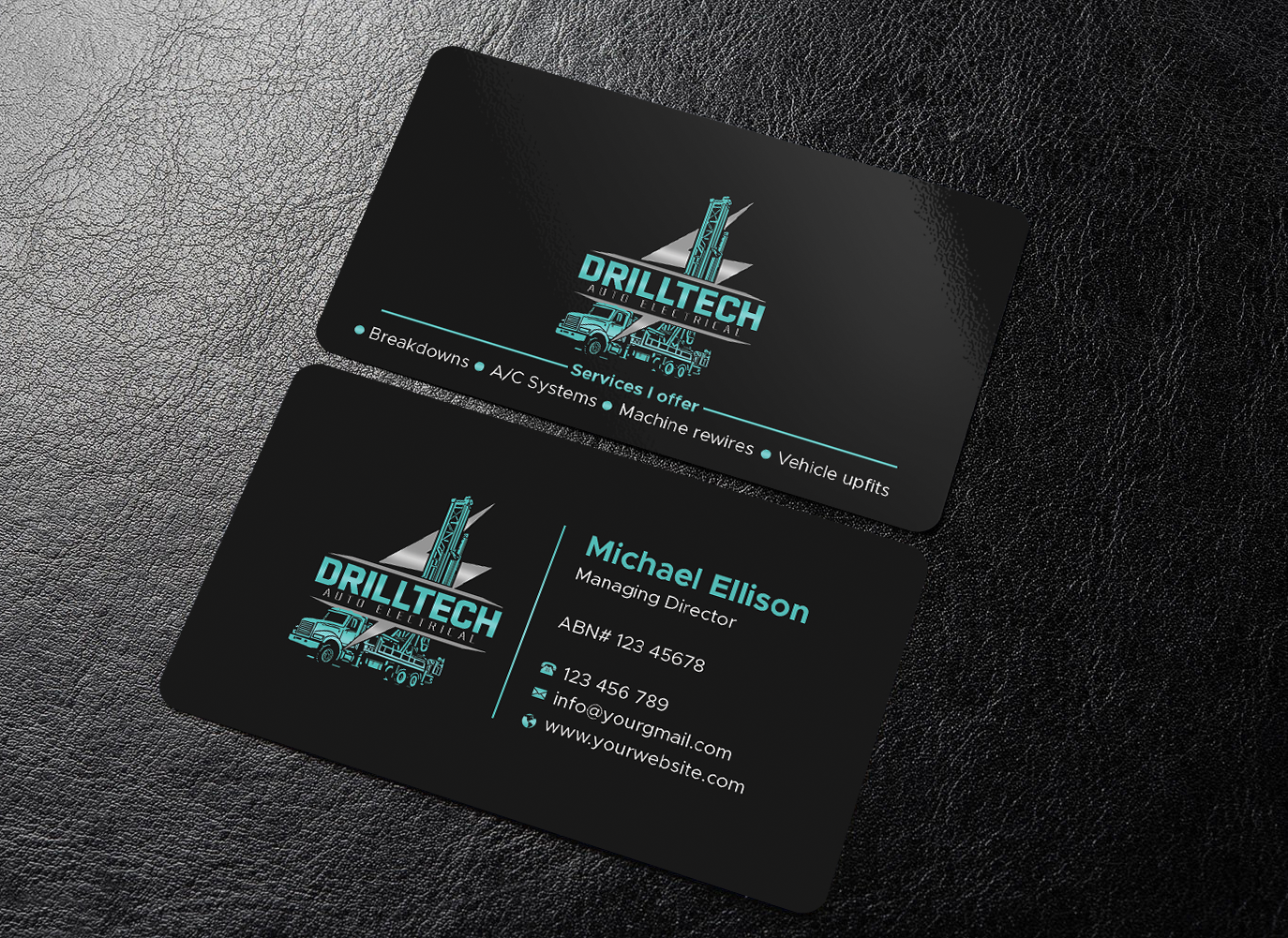 Business Card Design by Expert Bappy for Drill Tech Auto Electrical  | Design #36345922