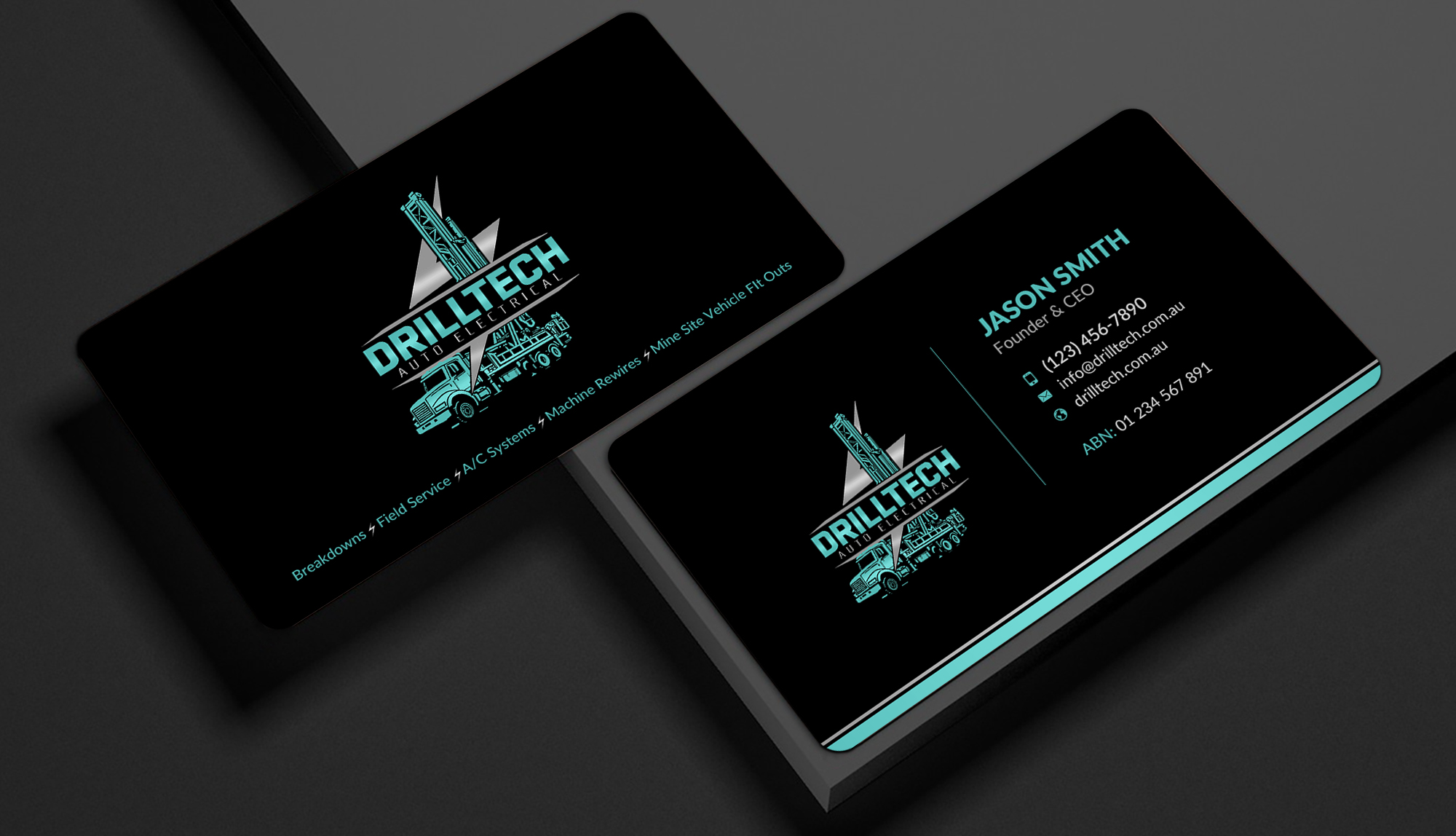 Diseño de Tarjeta de Presentación por Sun Moon Graphic Designer para Drill Tech Auto Electrical  | Diseño #36345394